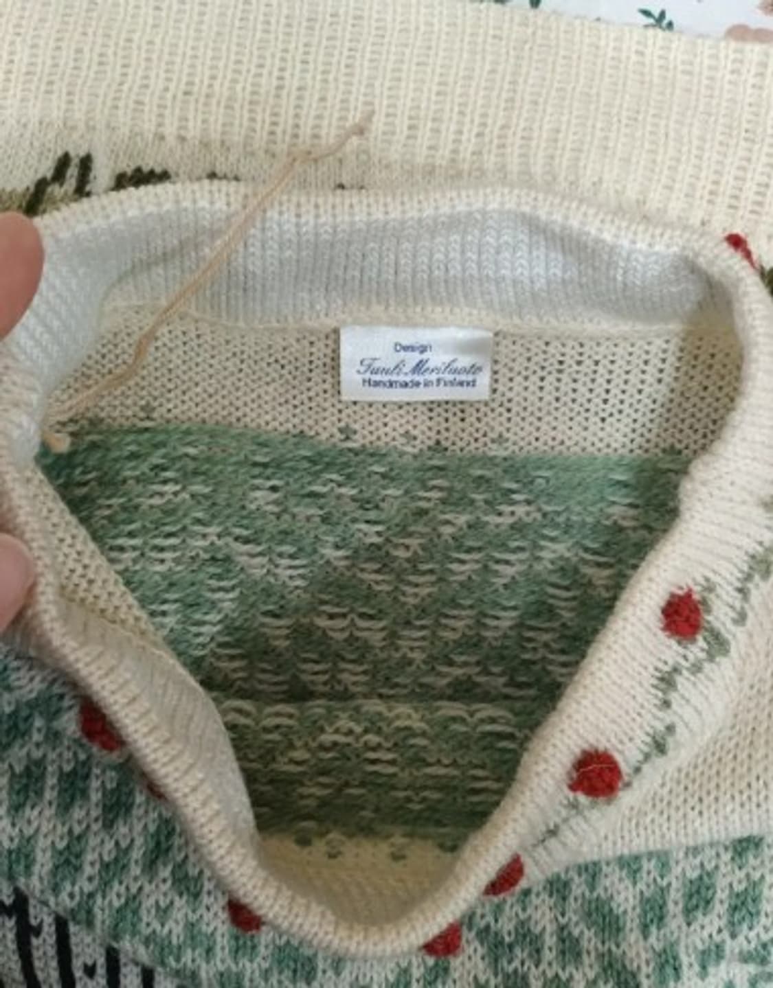 수입핸드메이드꽃 울크루넥니트 상품이미지5