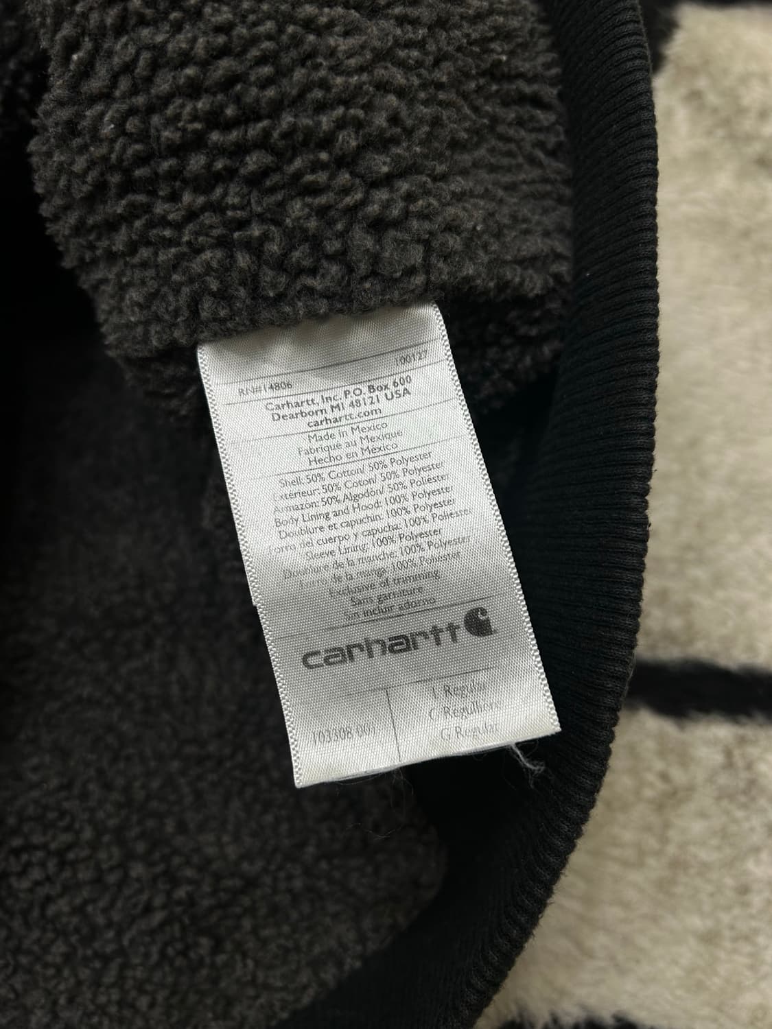 [L]칼하트 레인디펜더 양털 후드집업/블랙 상품이미지6