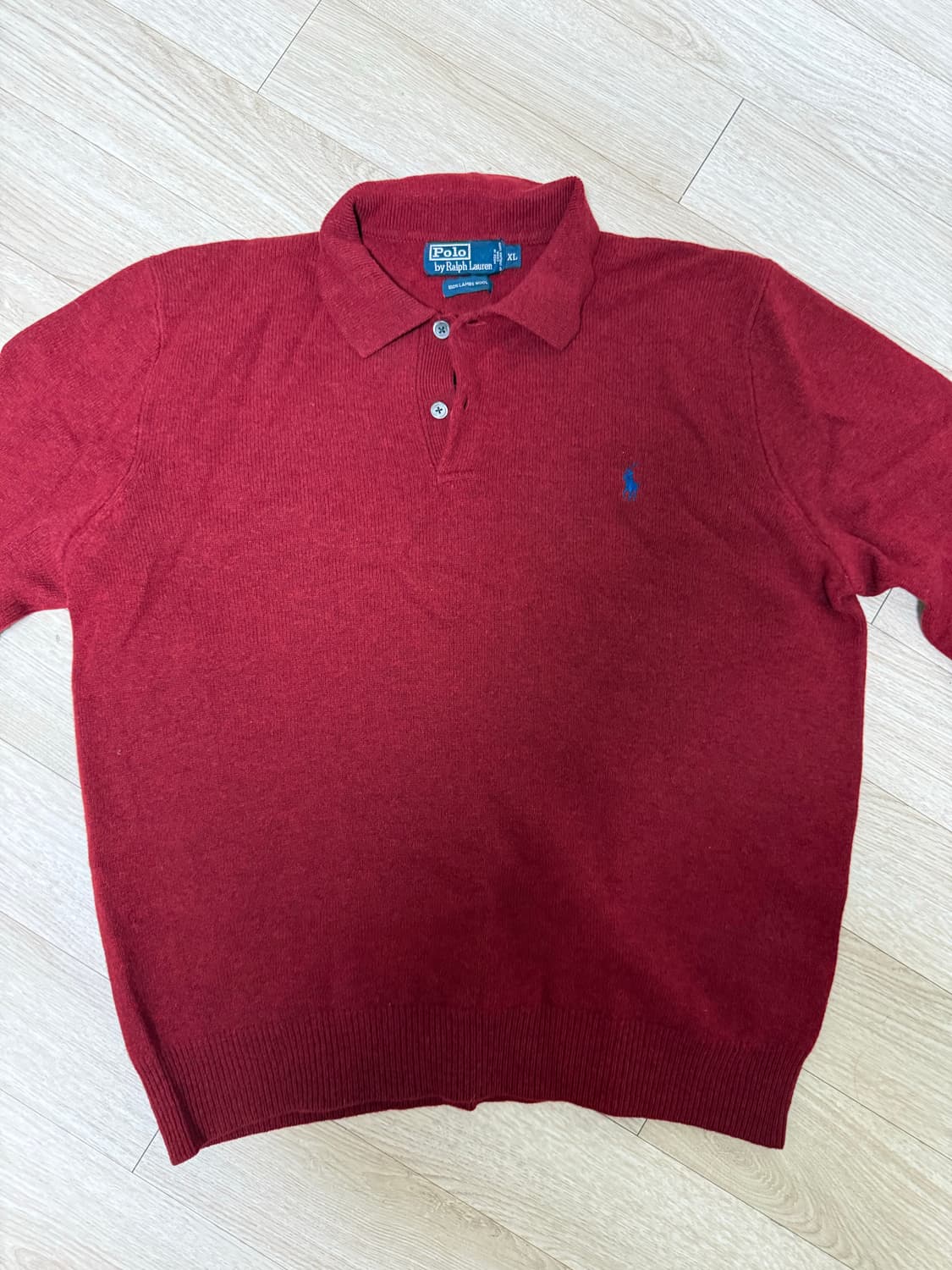 폴로 랄프로렌 램스울 니트 XL 버건디 상품이미지1
