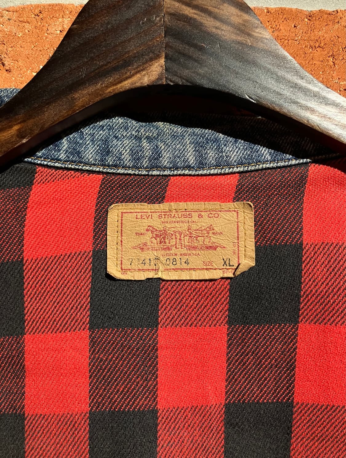 80s USA 빈티지 리바이스 버팔로 안감 3세대 데님 자켓 상품이미지8