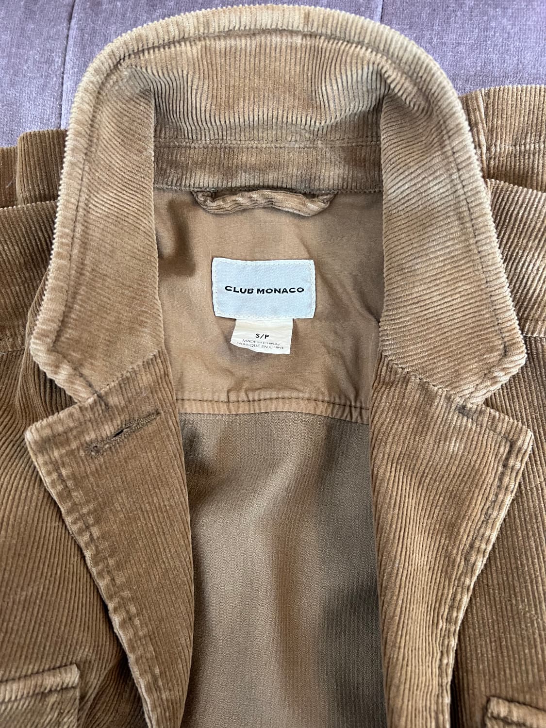 클럽모나코 여성 카멜 코듀로이자켓 간절기자켓 상품이미지5