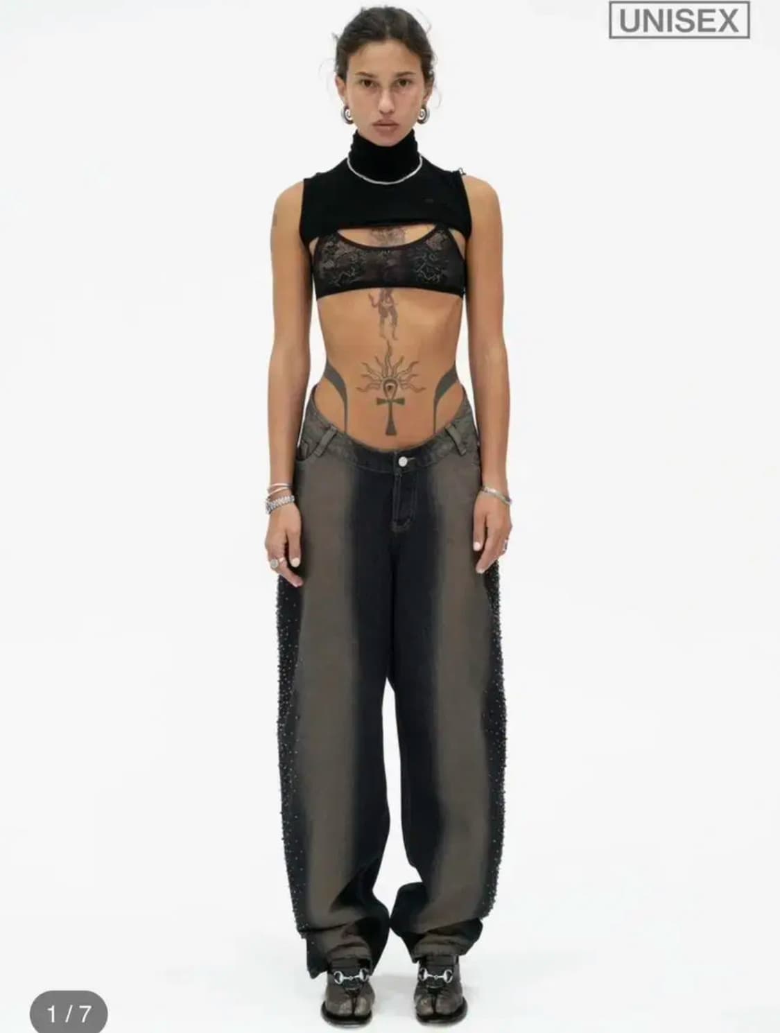 604 service beaded jean 604 서비스 팬츠 진  상품이미지1