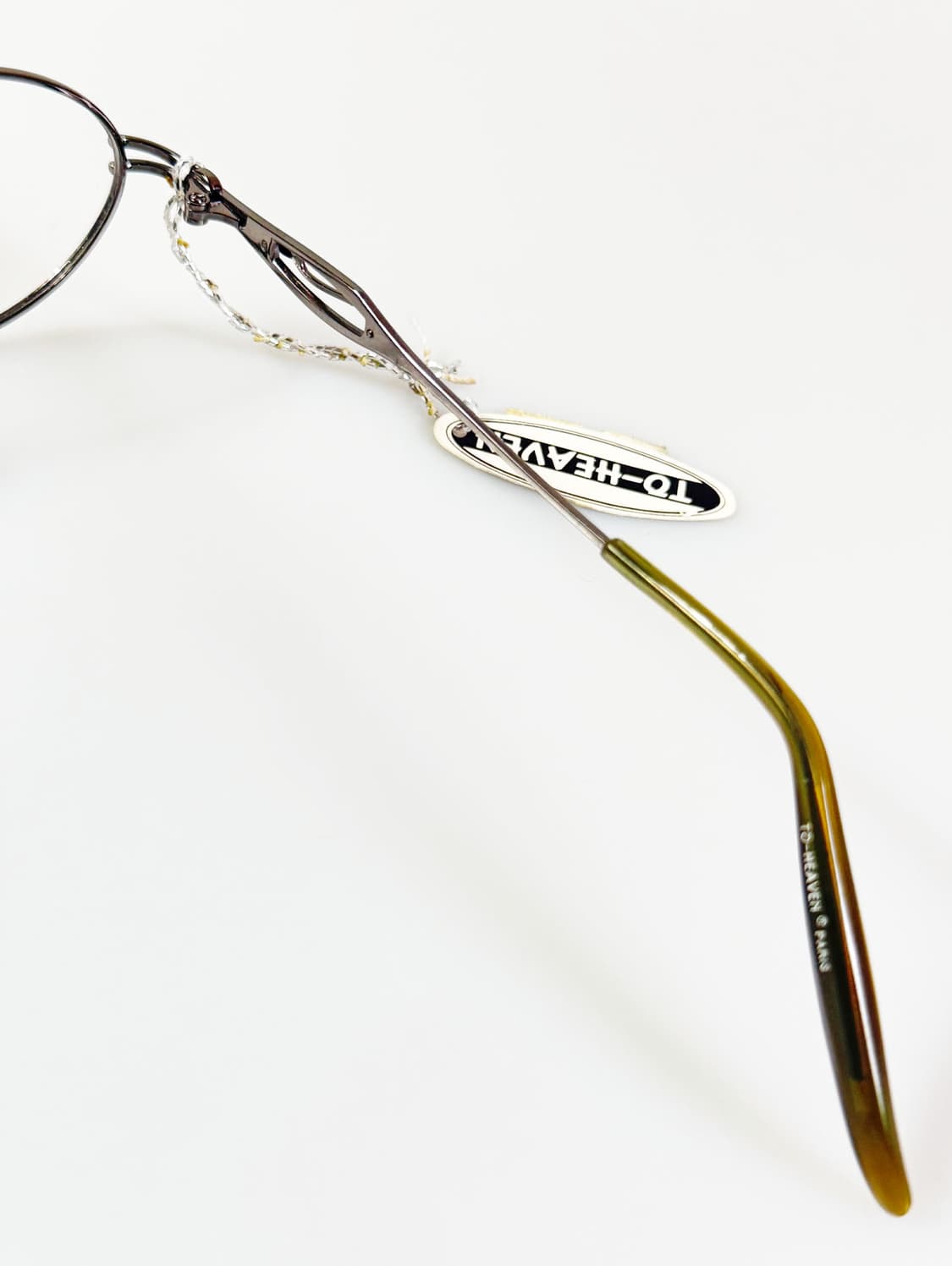 90s TO-HEAVEN PARIS 건메탈 슬림 오벌 빈티지 안경 상품이미지7