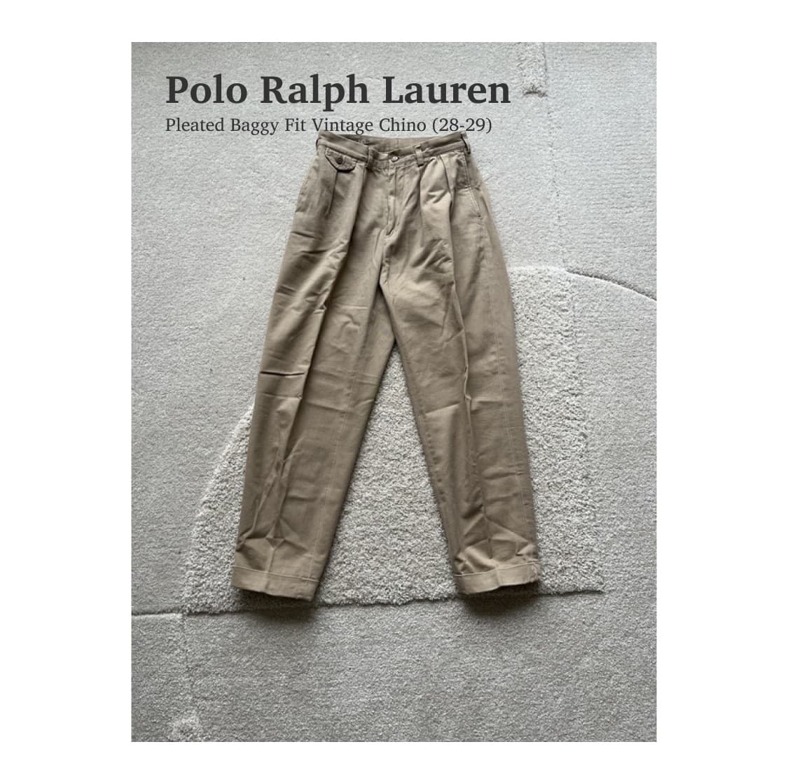 폴로 랄프로렌 플리츠 치노(28-29) 상품이미지1