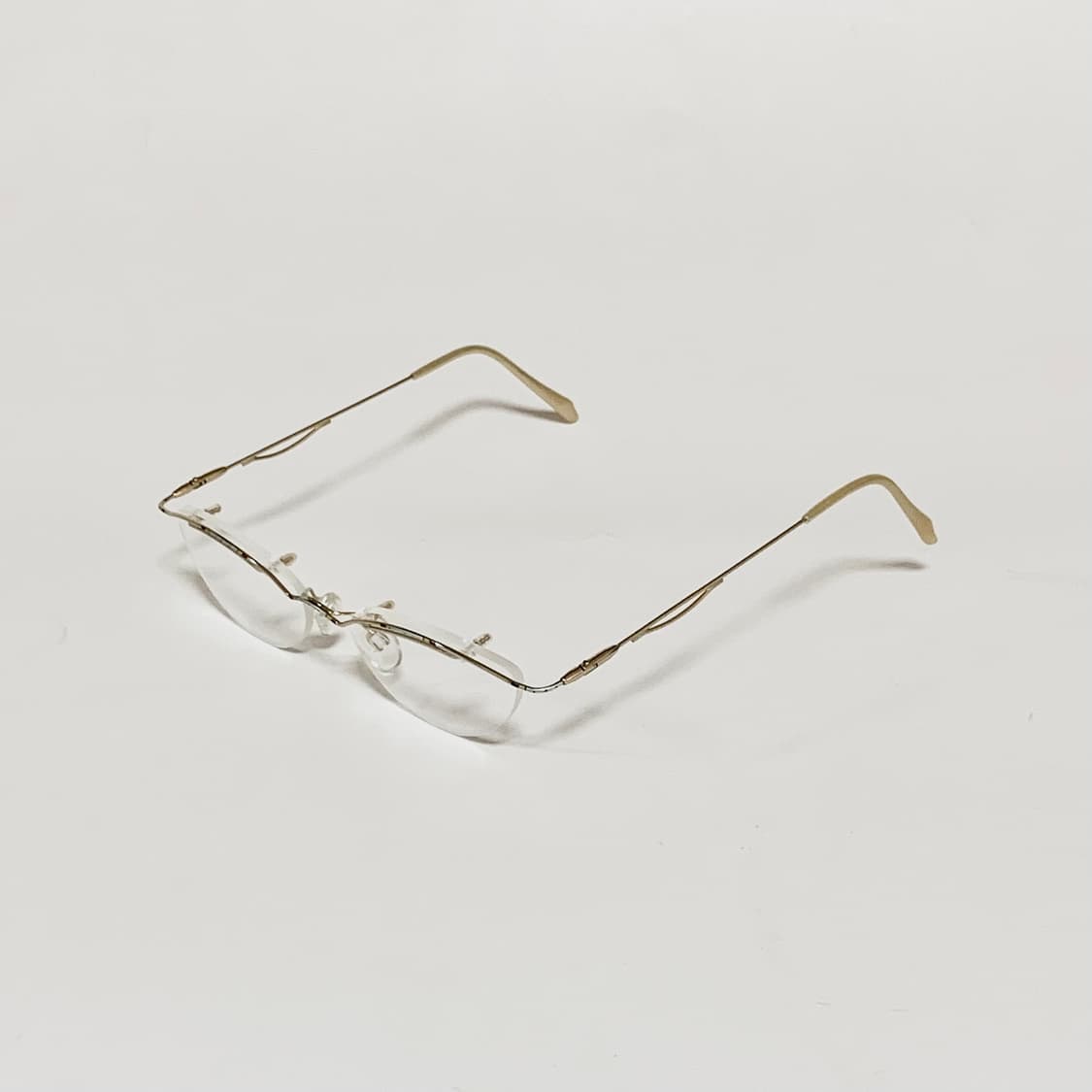 910 반무테 안경 슬림 타원형 메탈 하금테 Y2K 빈티지 남녀공용  상품이미지3
