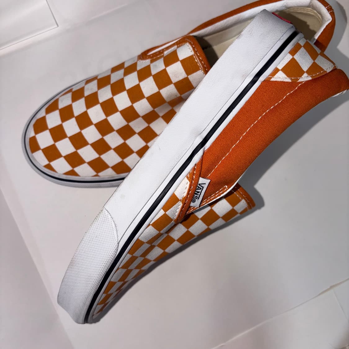 반스 오렌지 체크 250-2번 착용 상품이미지7