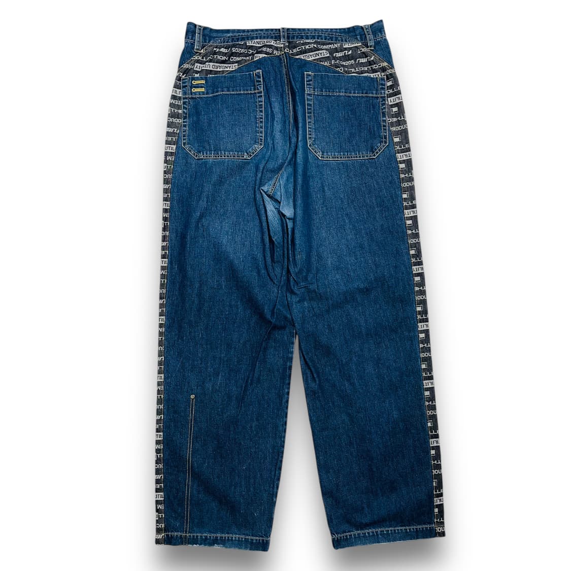 마자 플라바 x 푸부 올드스쿨 힙합 커스텀 데님 팬츠 상품이미지5