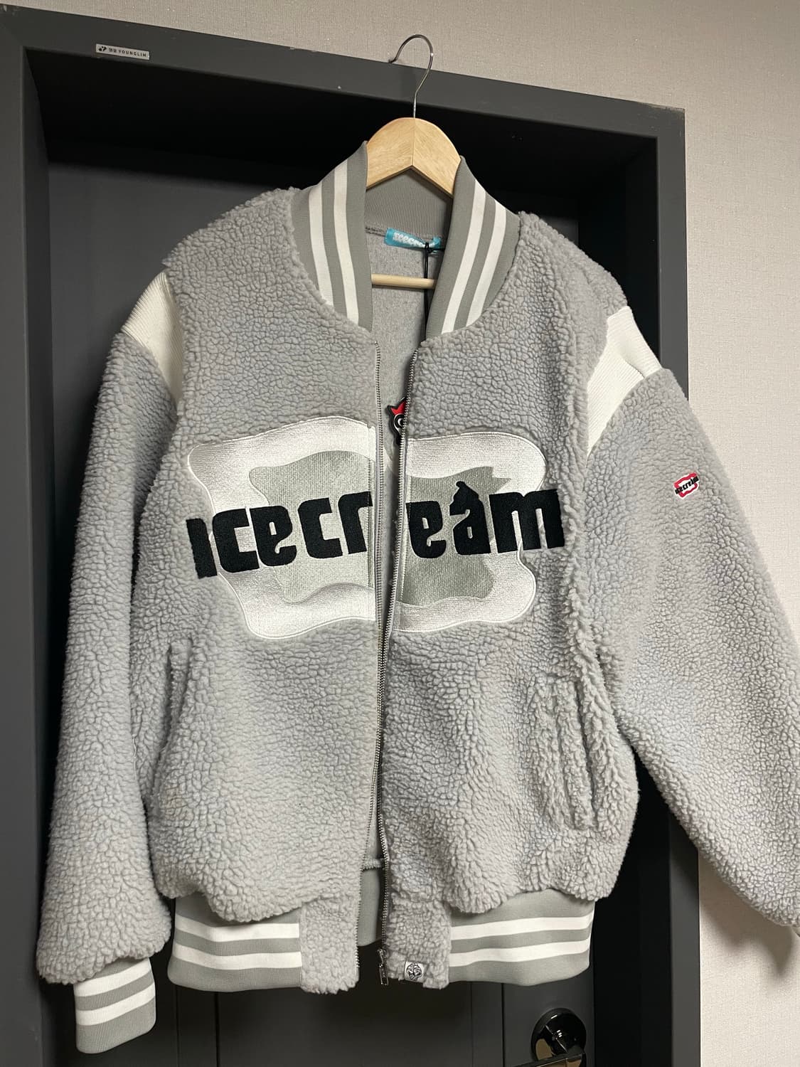 Bbc 아이스크림 플리스 바시티 자켓 그레이(m) 상품이미지1