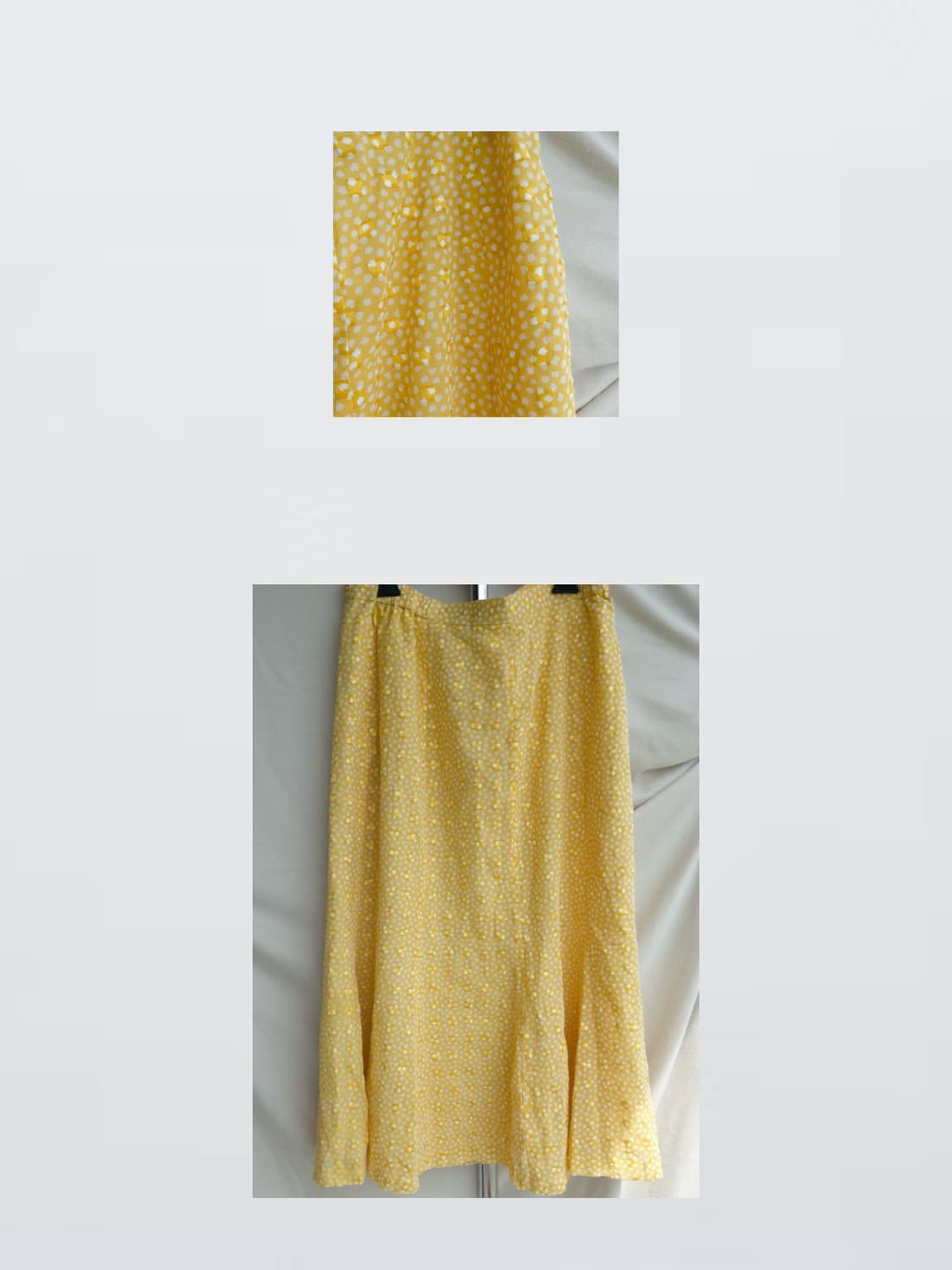 Yellow Dotted A-Line Skirt 옐로우 도트 롱스커트 상품이미지1
