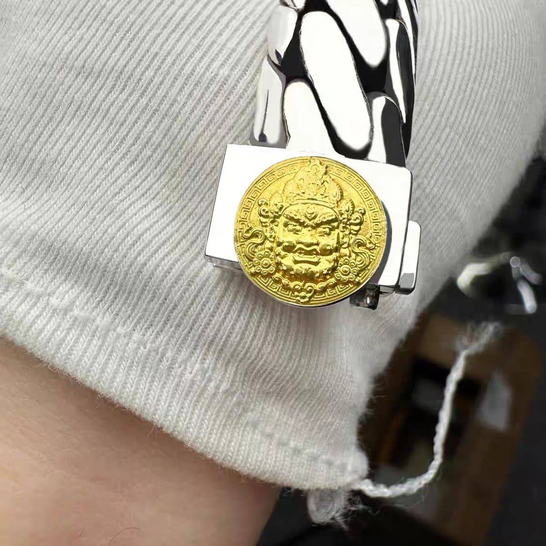 Oceanora 999 스털링 실버 팔찌, 골드 도금, 스털링 실 버, 상품이미지4