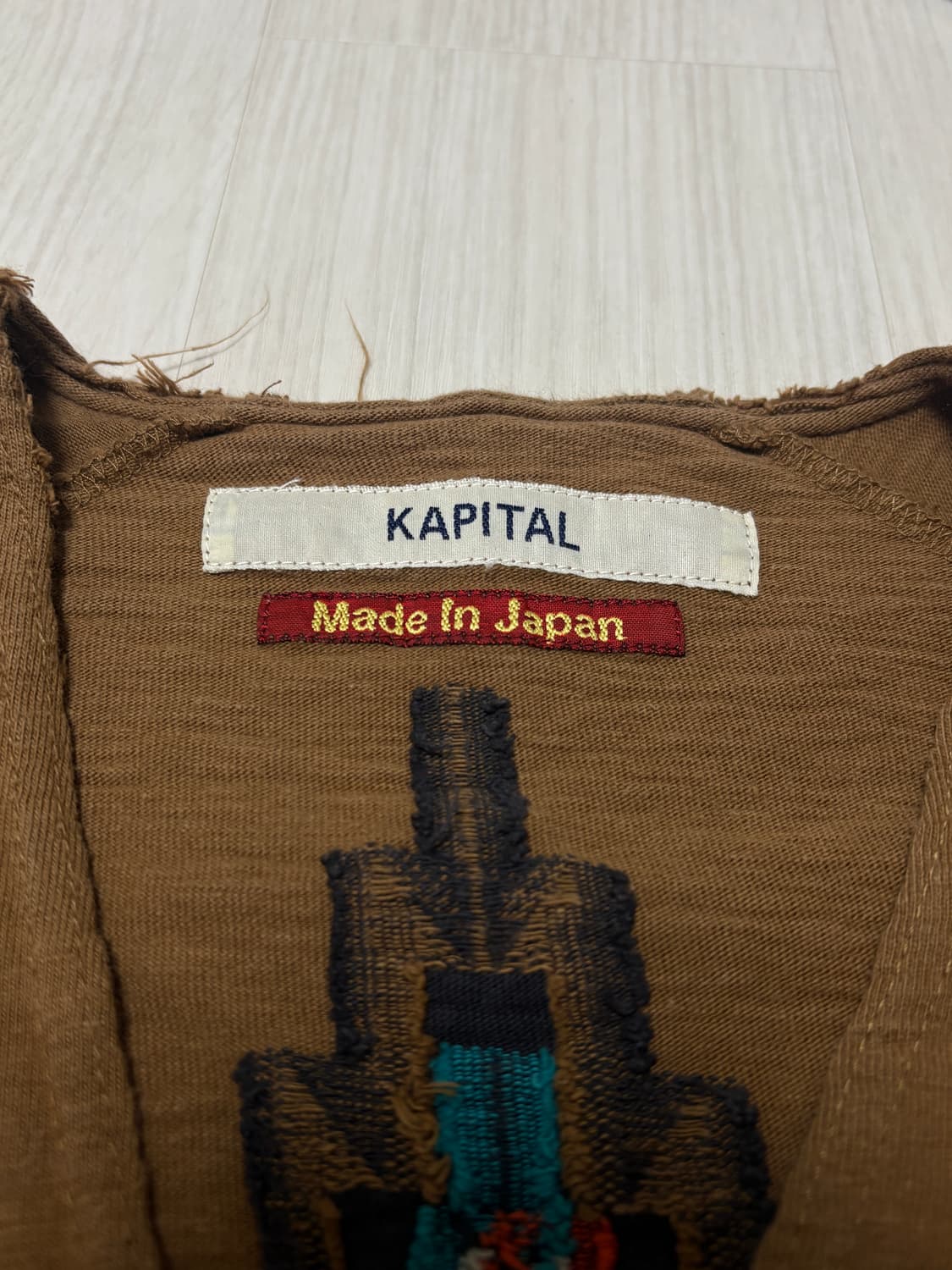 캐피탈 웨스턴 네이티브 패턴 워싱 슬리브 상의 상품이미지3