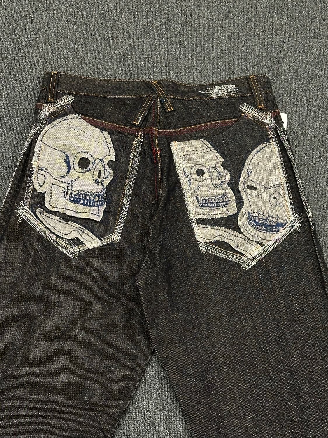 34)ARTFULDODGER 빈티지 Y2K 스컬 패치 힙합팬츠 상품이미지4