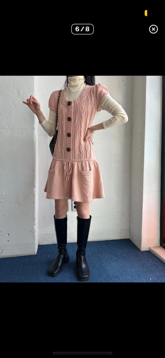 버버리 니트원피스 네이비 상품이미지2