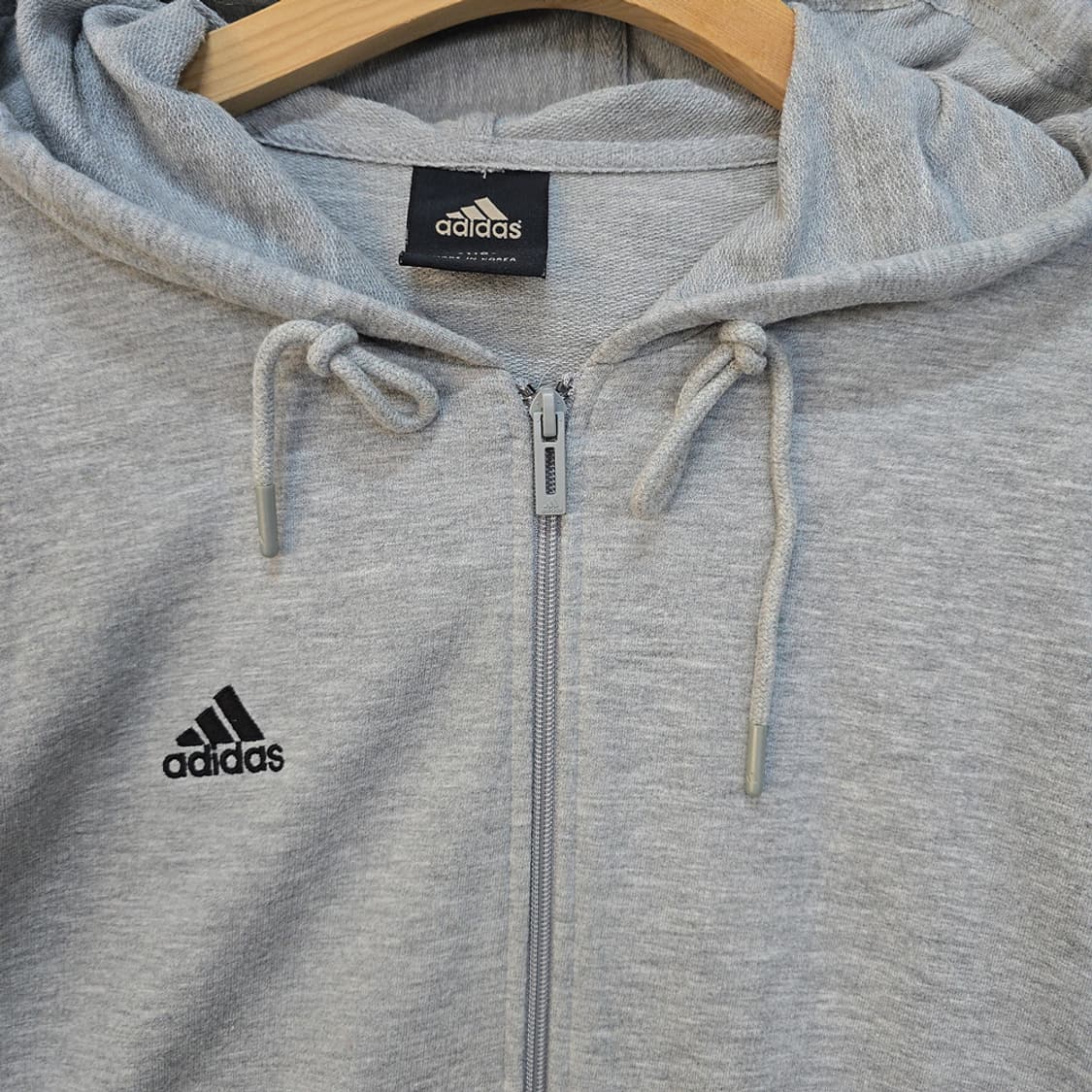 아디다스(adidas) 바스켓볼 후드집업 그레이 110 상품이미지3