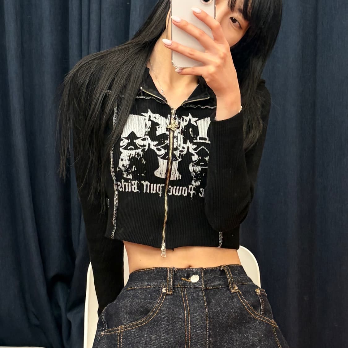 팬시클럽 x 파워퍼프걸 한정판 크롭 후드집업 상품이미지1