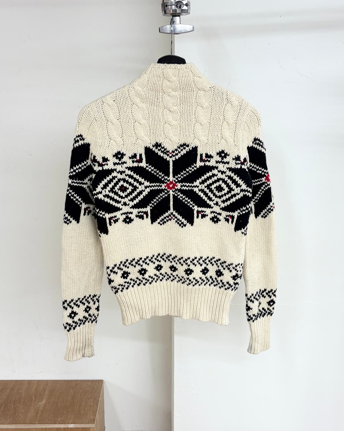 랄프로렌 아이보리 노르딕 터틀넥 스웨터 상품이미지6