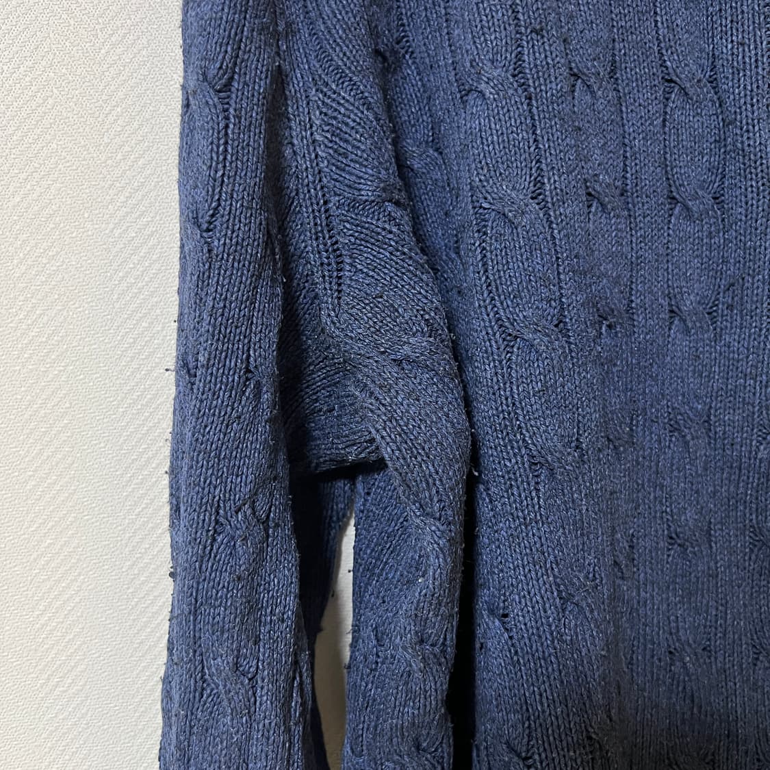 폴로 랄프로렌 케이블 니트 반집업 xl 상품이미지5