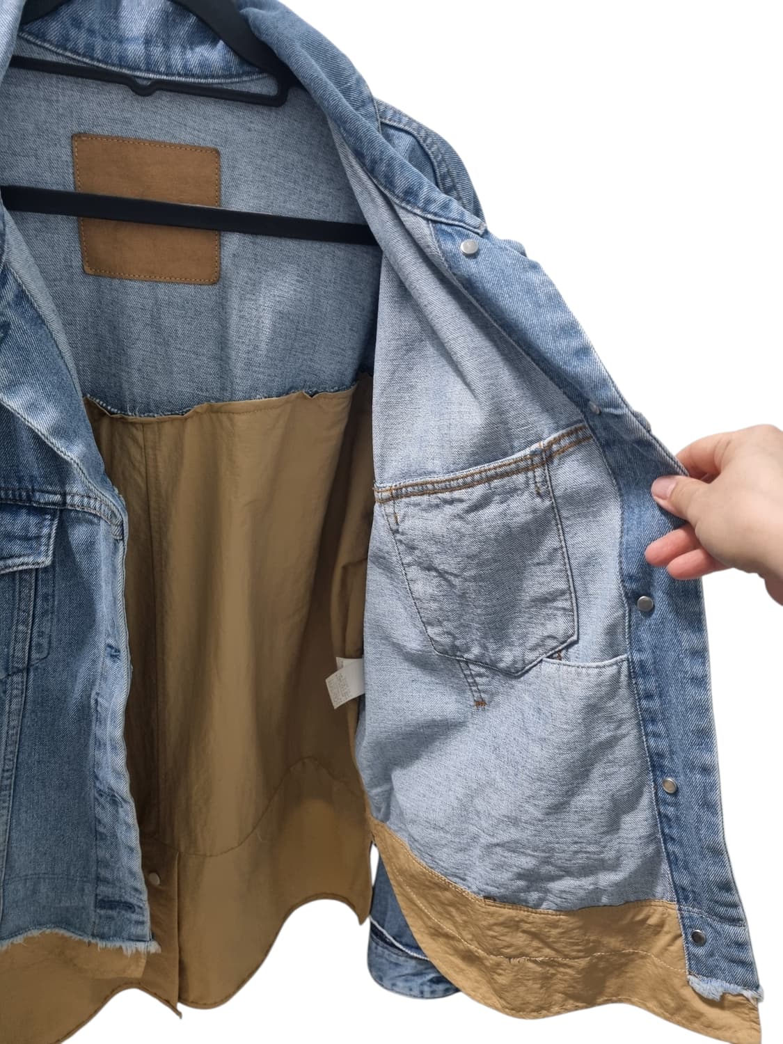 시스템 데님 셔츠 레이어드 청자켓 상품이미지5