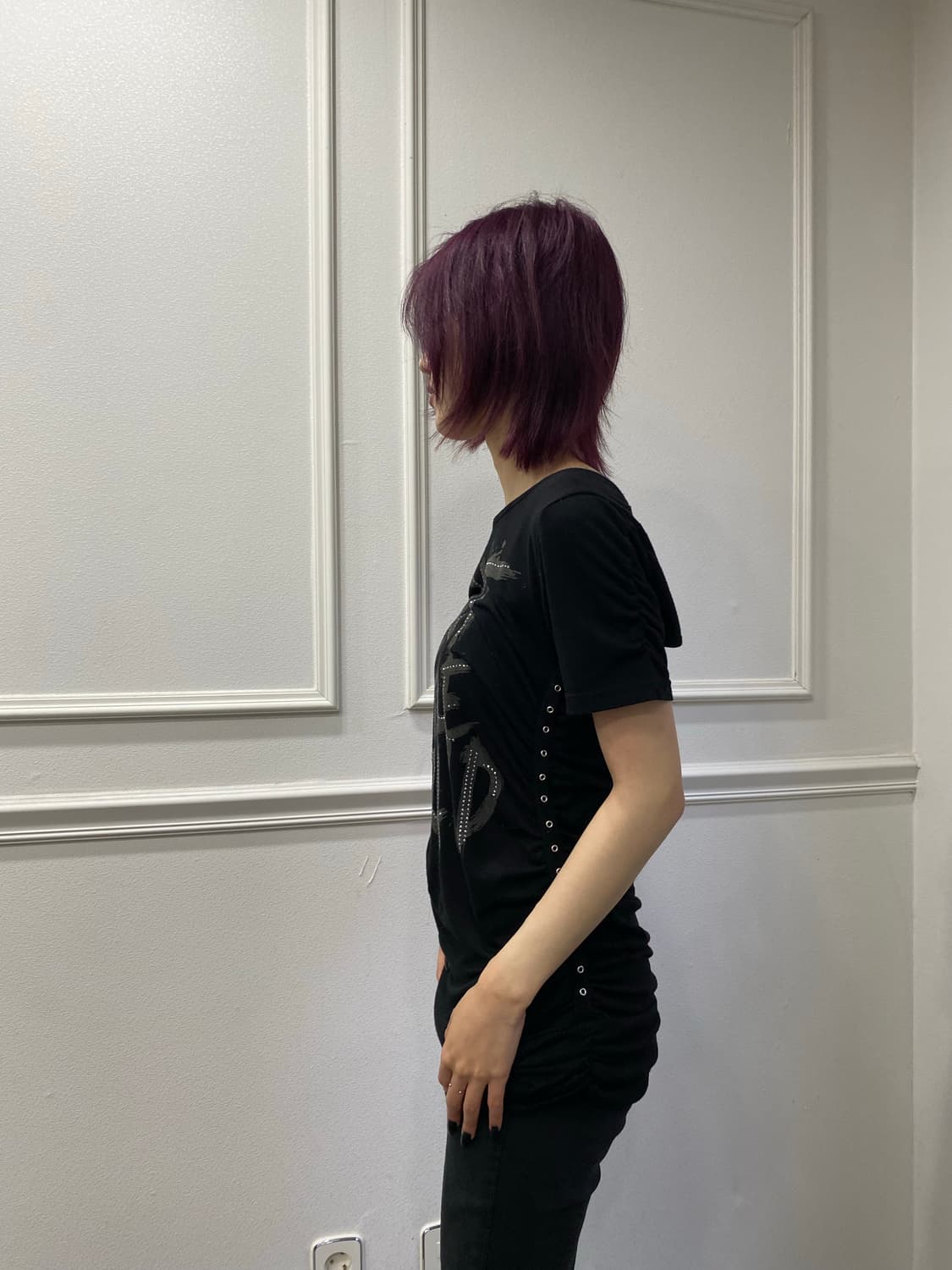 2000s Mood Eyelet shirring Tee 펑크 상품이미지7