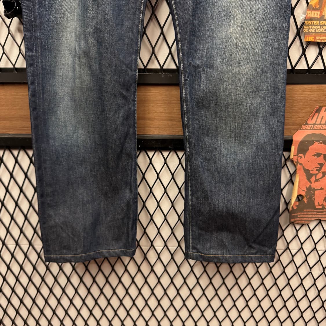 00s 디젤 인더스트리 데님 팬츠 전면 캣워싱 포인트 중청 상품이미지4