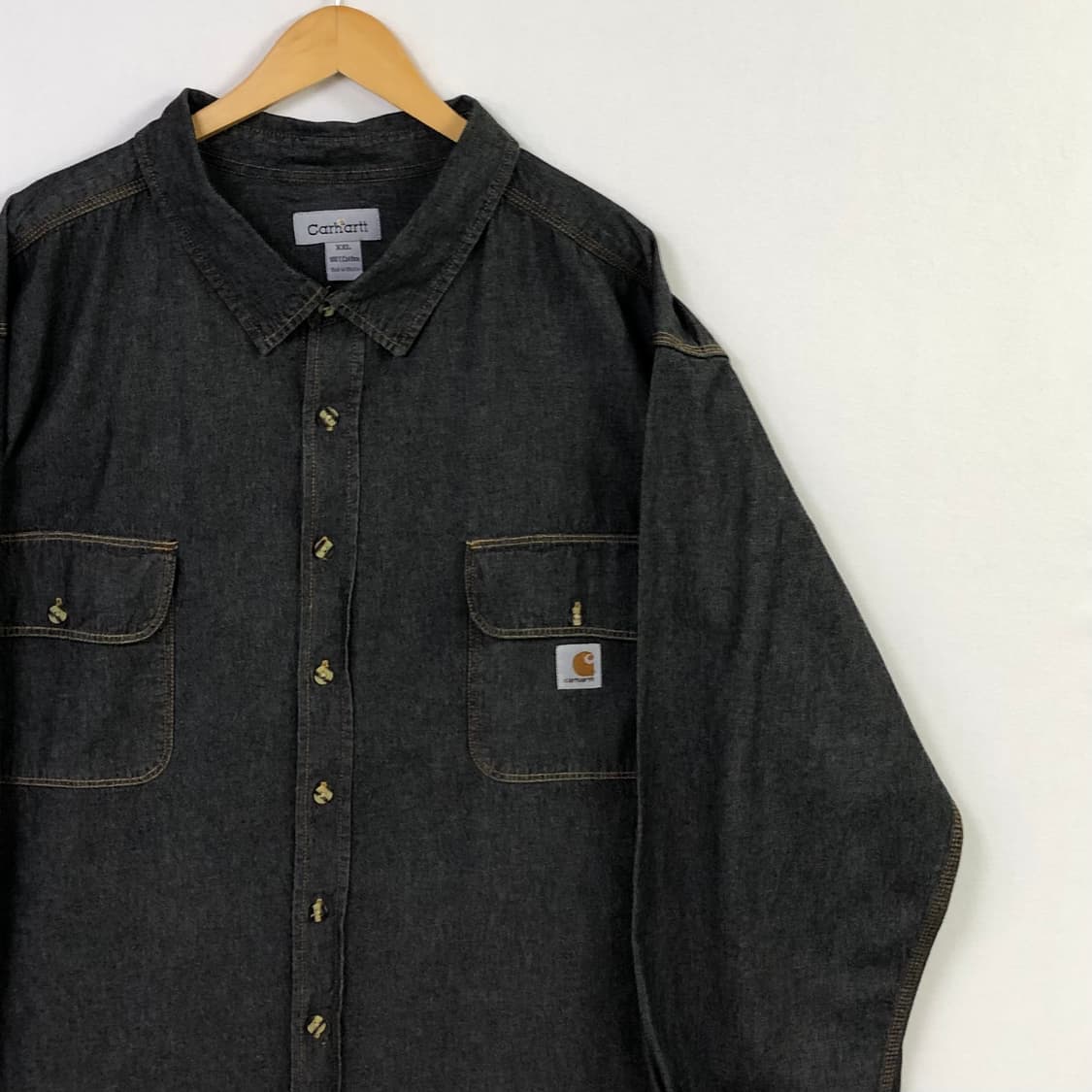 칼하트 블랙 데님 빅셔츠 상품이미지1