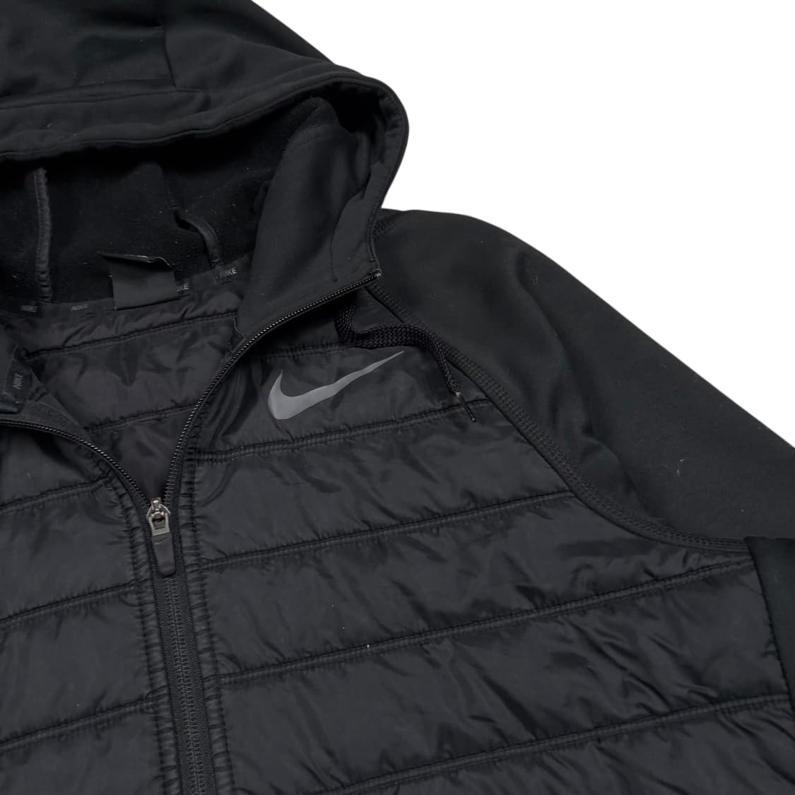 나이키 블랙컬러 스우시로고 써마 경량 후드집업 상품이미지2