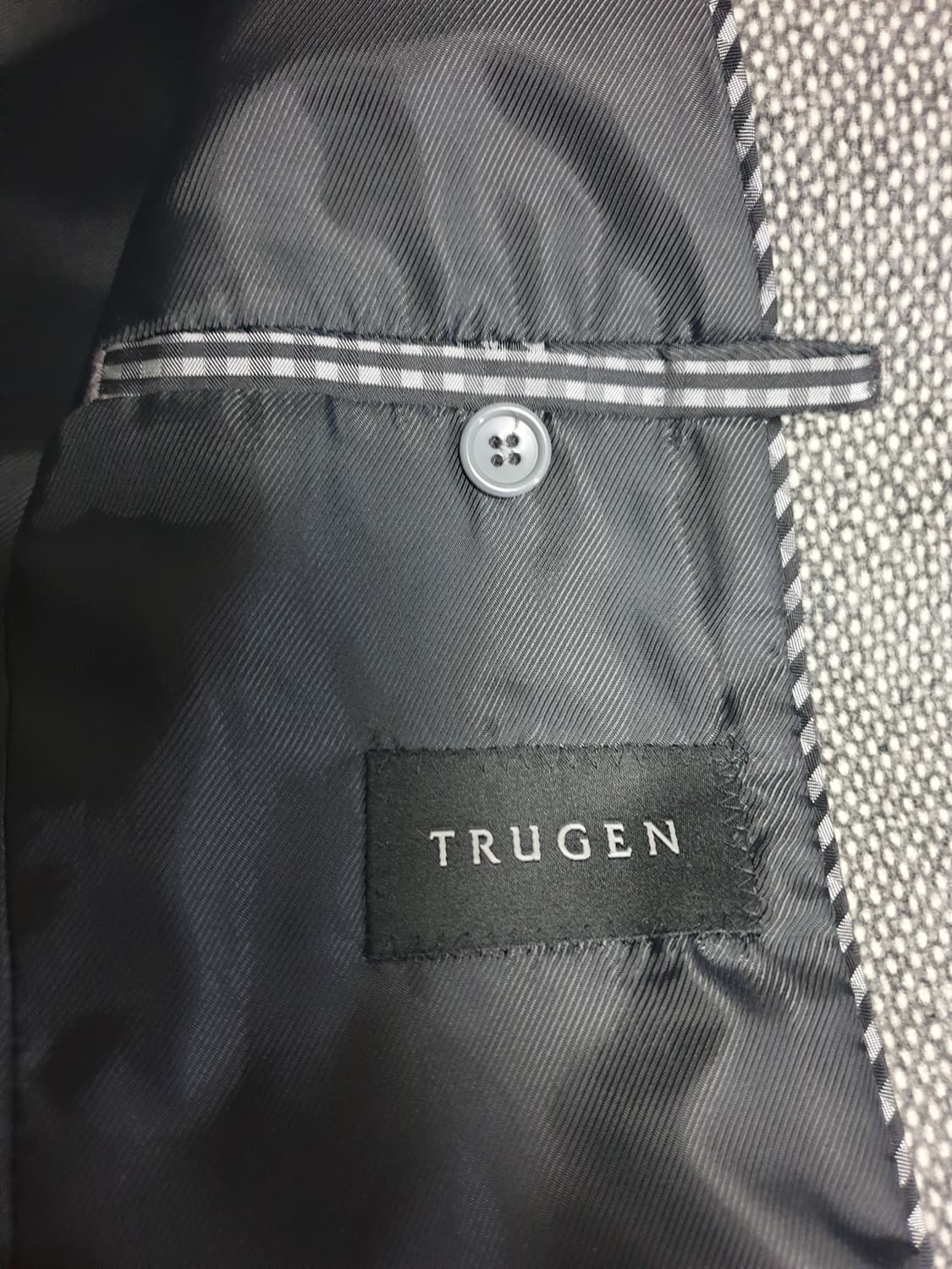 (빈티지) 트루젠 슬림핏 앙고라 혼방 클래식 울 블레이저 그레이(100) 상품이미지5