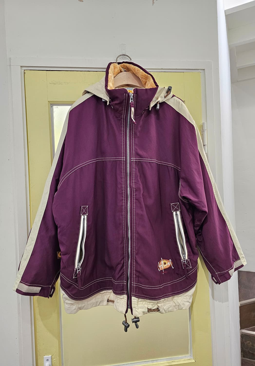 90's ellesse sunflower 퍼플 소프트쉘 후드자켓 상품이미지3