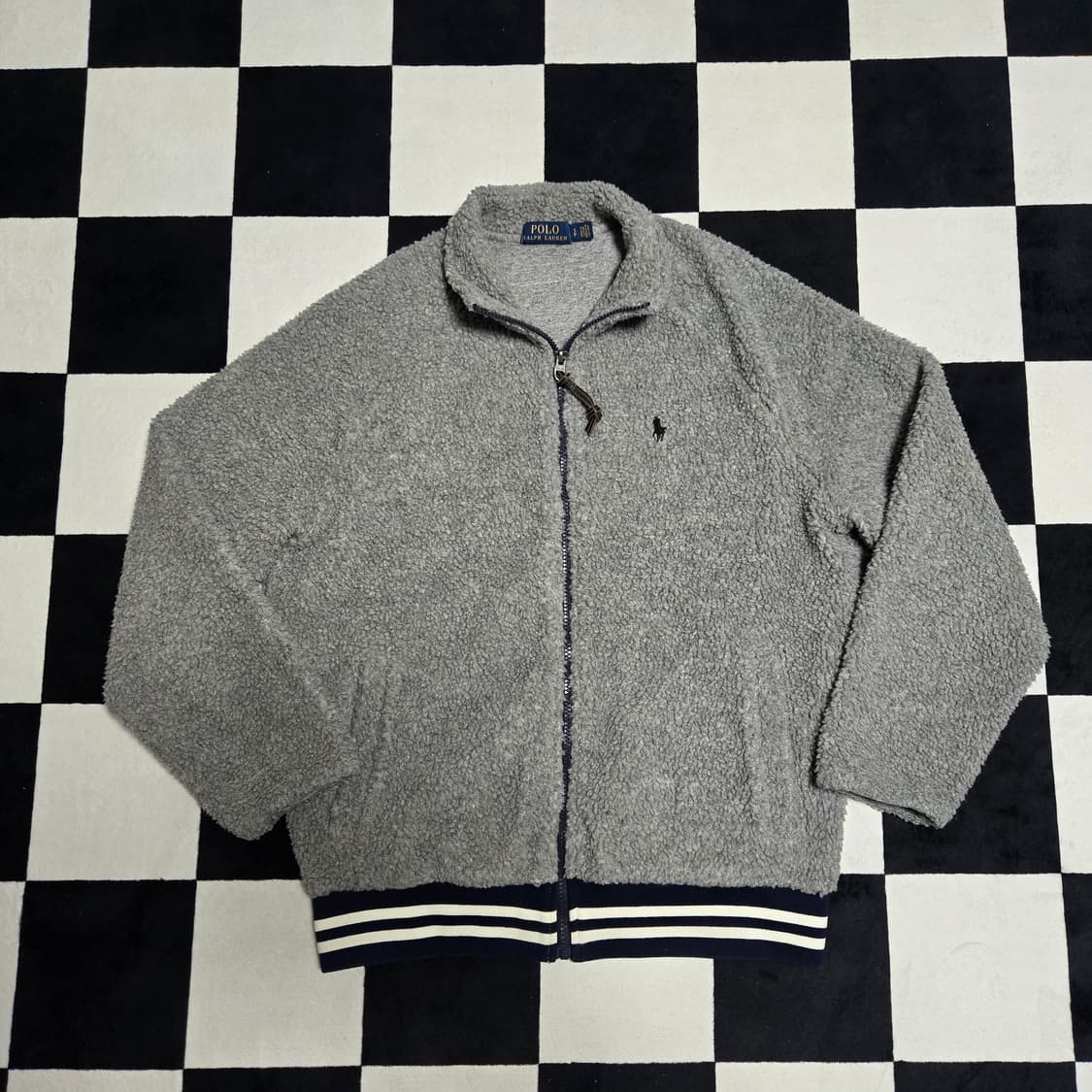 S 폴로랄프로렌 양털 후리스 플리스 집업 그레이 상품이미지1