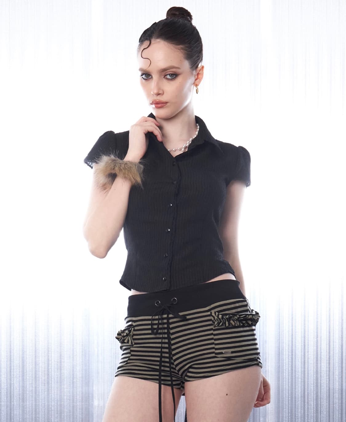 힐다 레이시 보우 셔츠 s 상품이미지1