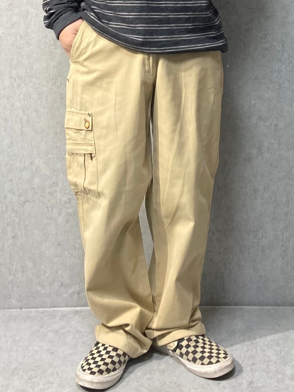 [29-30] Catch On 캐치온 재팬메이드 베이지 카고 와이드팬츠 상품이미지10