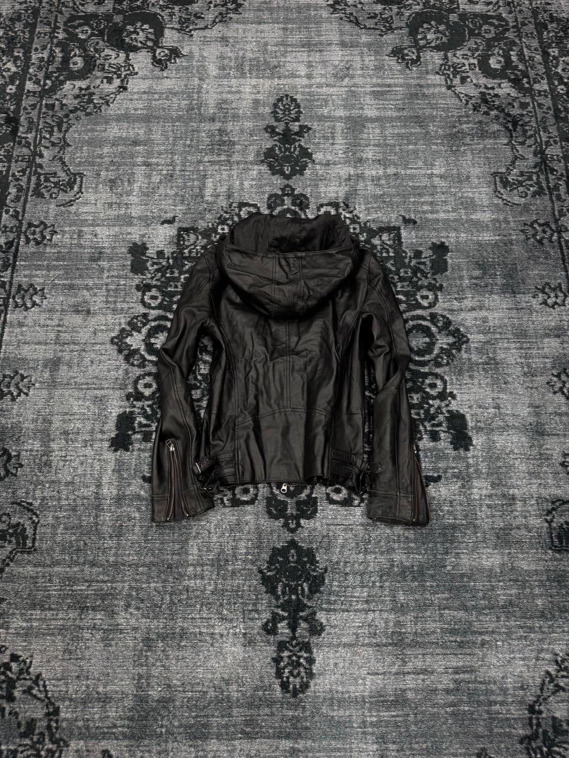 Edge rupert leather hood jacket 상품이미지6