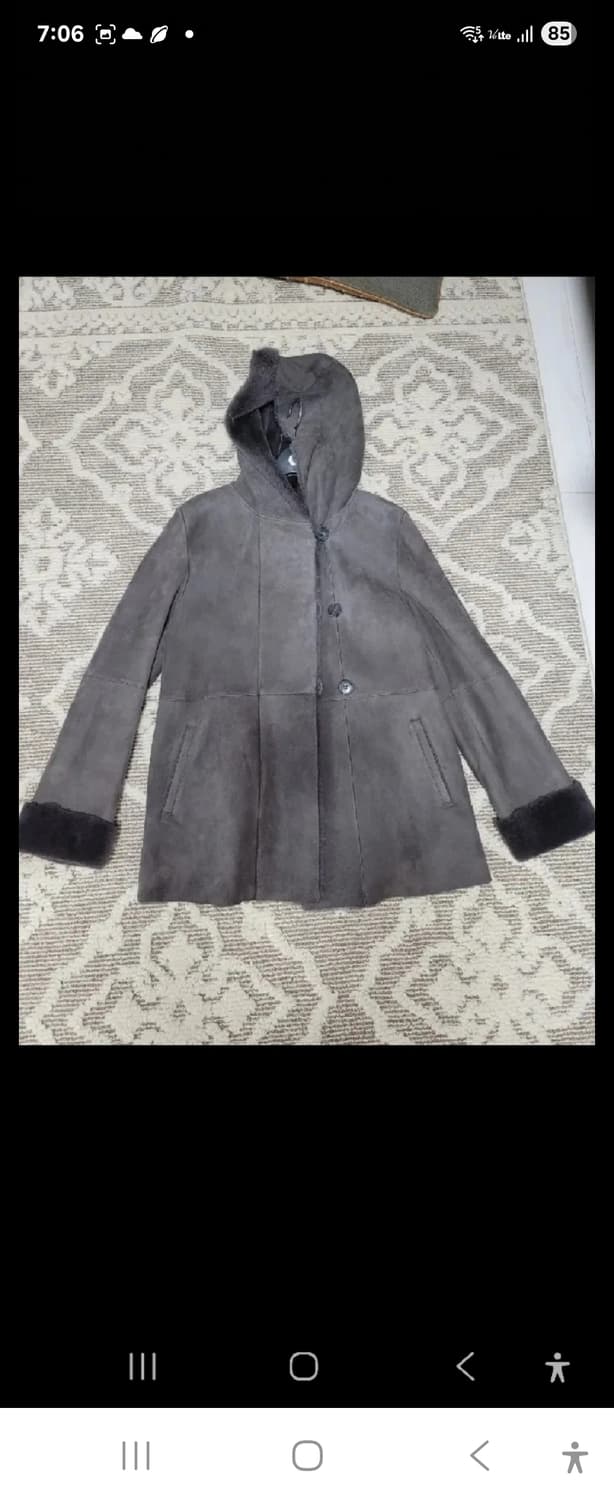 스페인산 토스카나 천연양가죽 후드 무스탕 코트55-77 상품이미지1