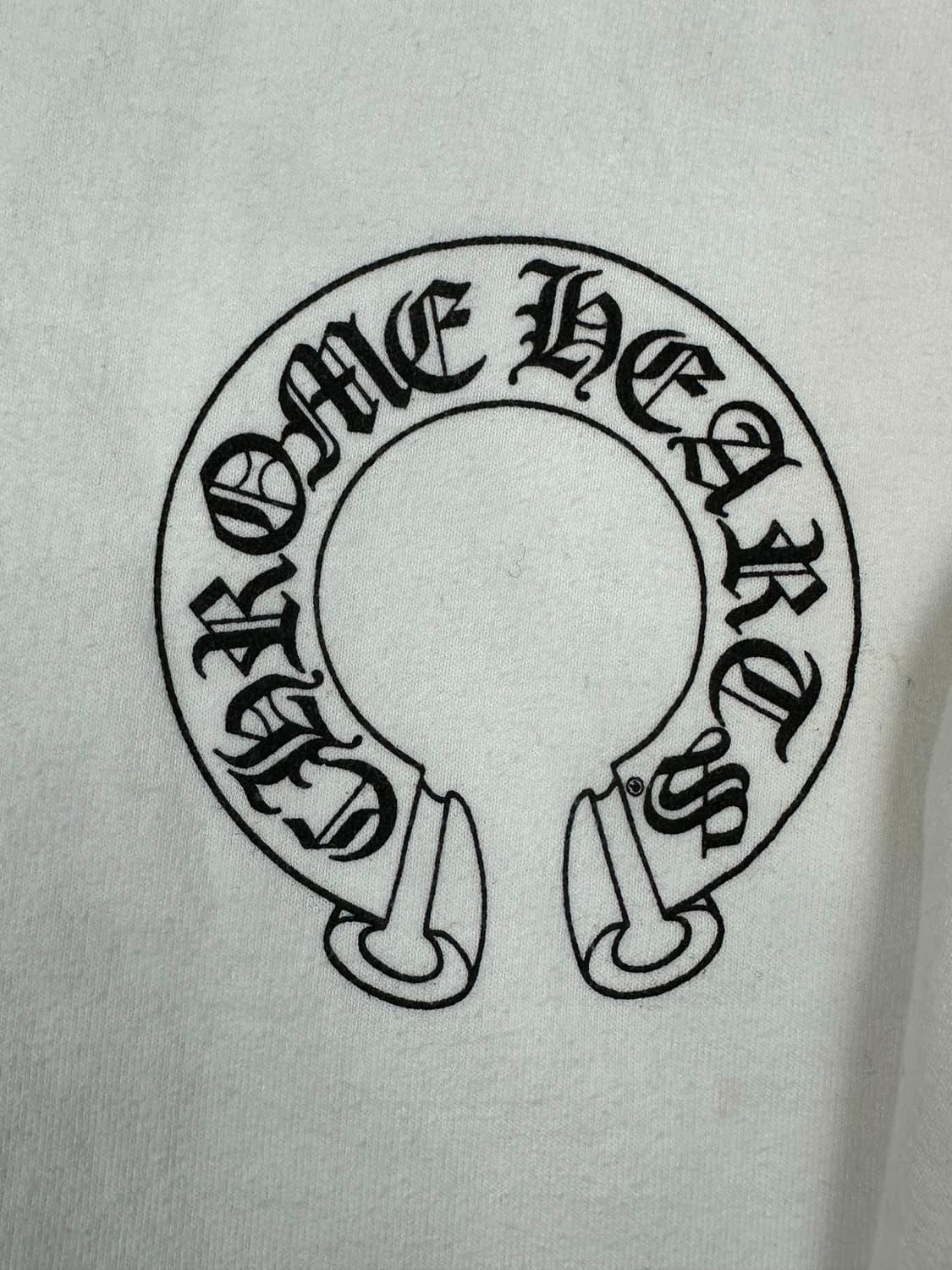 [L] 백화점판 정품 크롬하츠 홀스슈 로고 맨투맨 화이트 상품이미지5