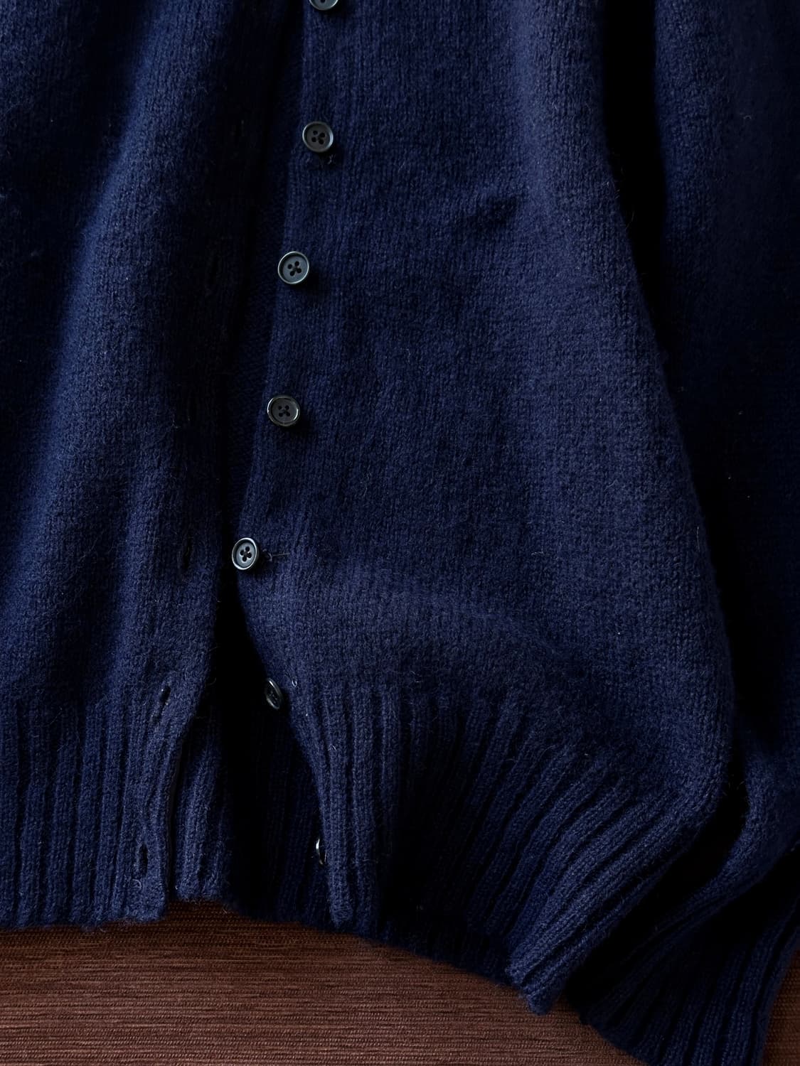 Brushed fabric design crew neck cardigan 상품이미지8