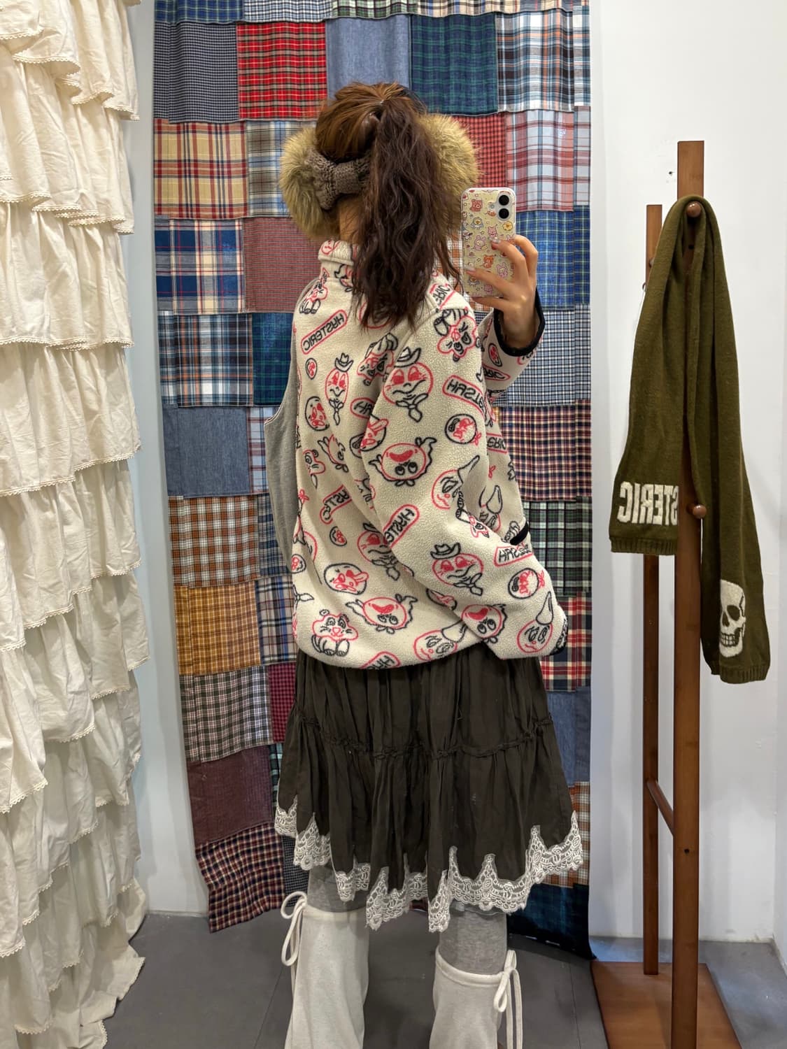 히스테릭글래머 패턴 후리스 상품이미지3