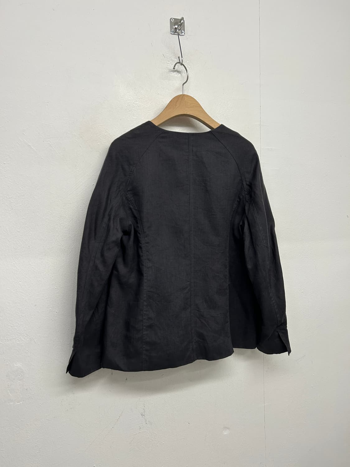 Aga 라운드넥 린넨 자켓 상품이미지4