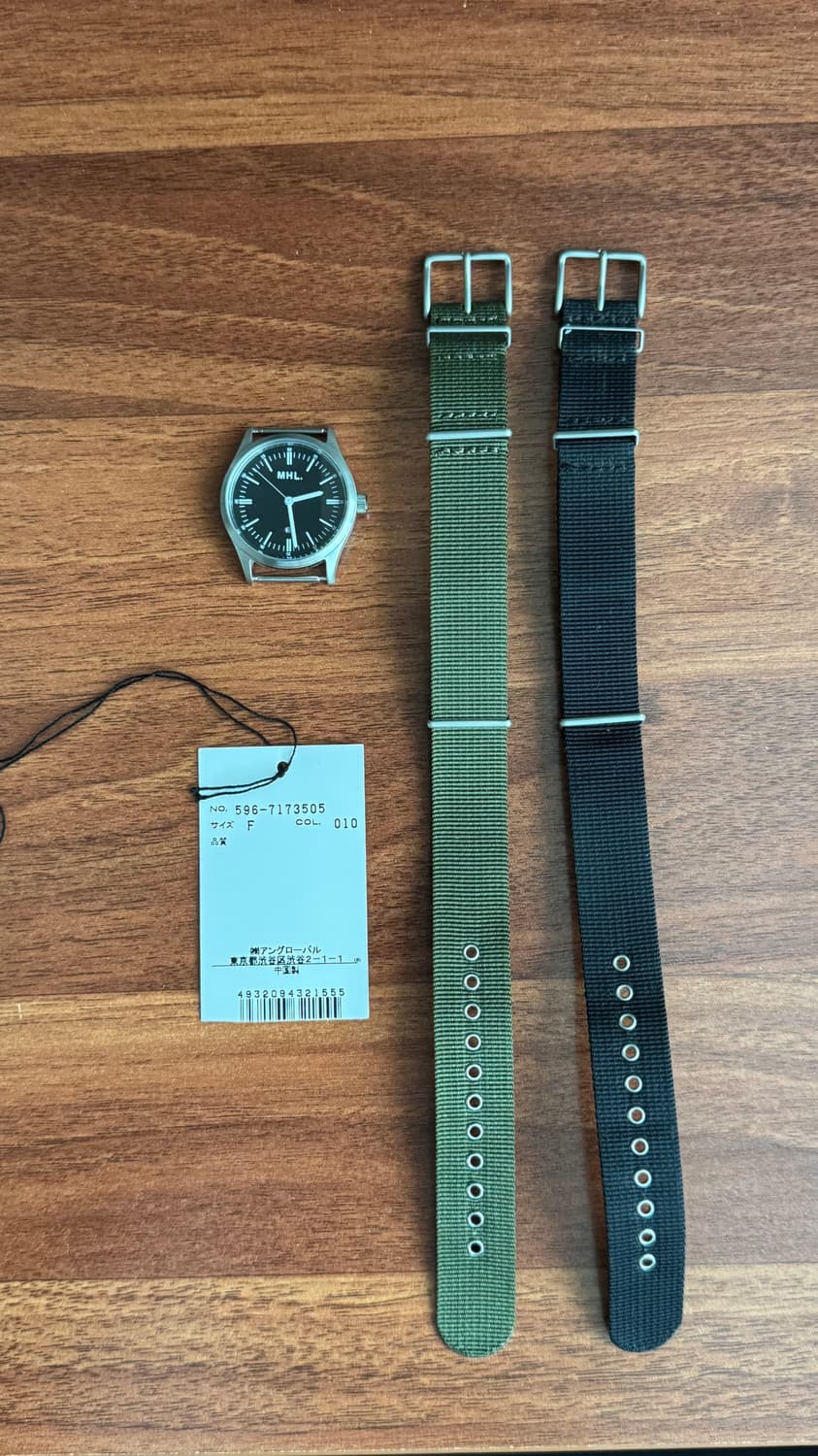 MHL 나토밴드 손목시계 블랙 다이얼 마가렛 호웰 상품이미지2