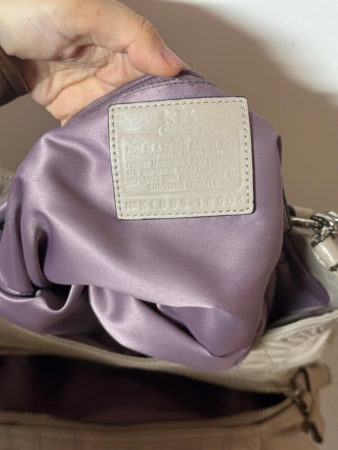 🤍정품 코치 Y2K 패치워크 레더 호보백 숄더백 크림베이지 상품이미지10