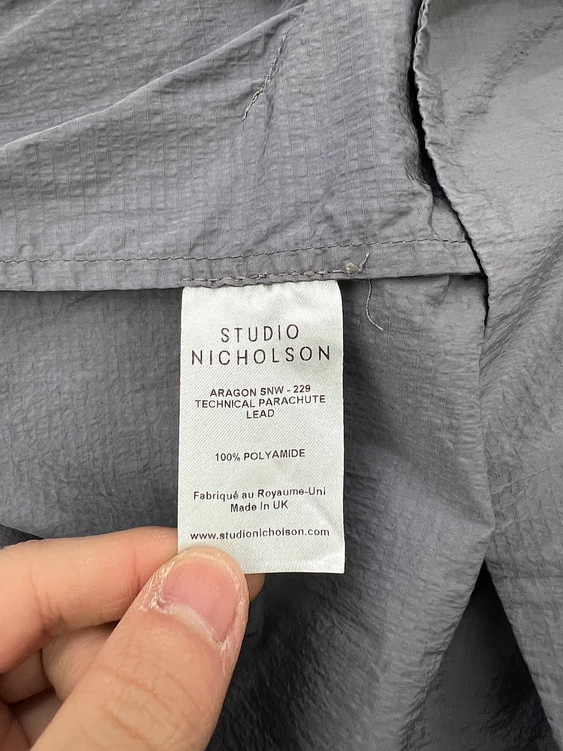 스튜디오 니콜슨 모스 그레이 네크 셔링 나일론 원피스 상품이미지8