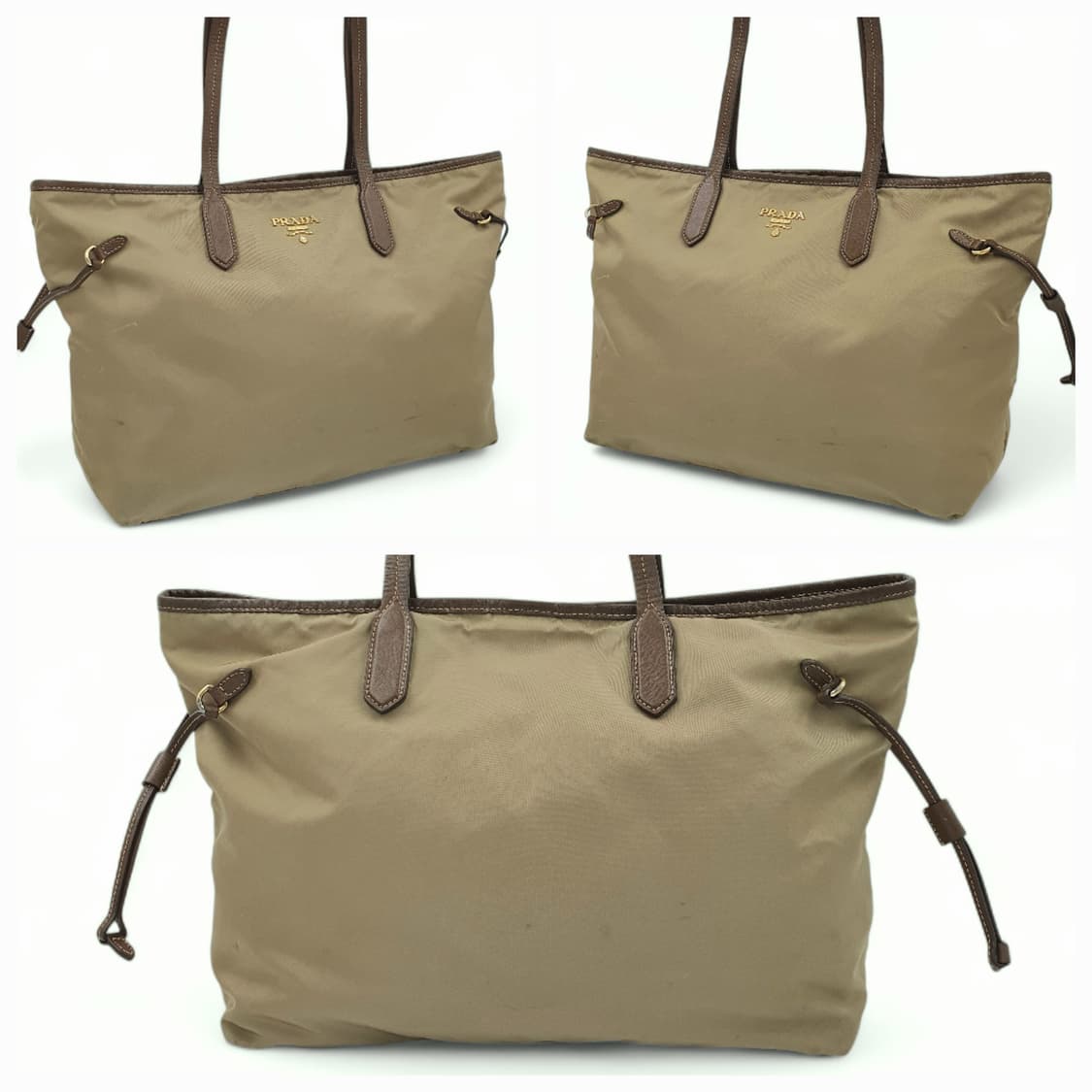 프라다 리나일론 금장 카키 쇼퍼백 숄더백 상품이미지2