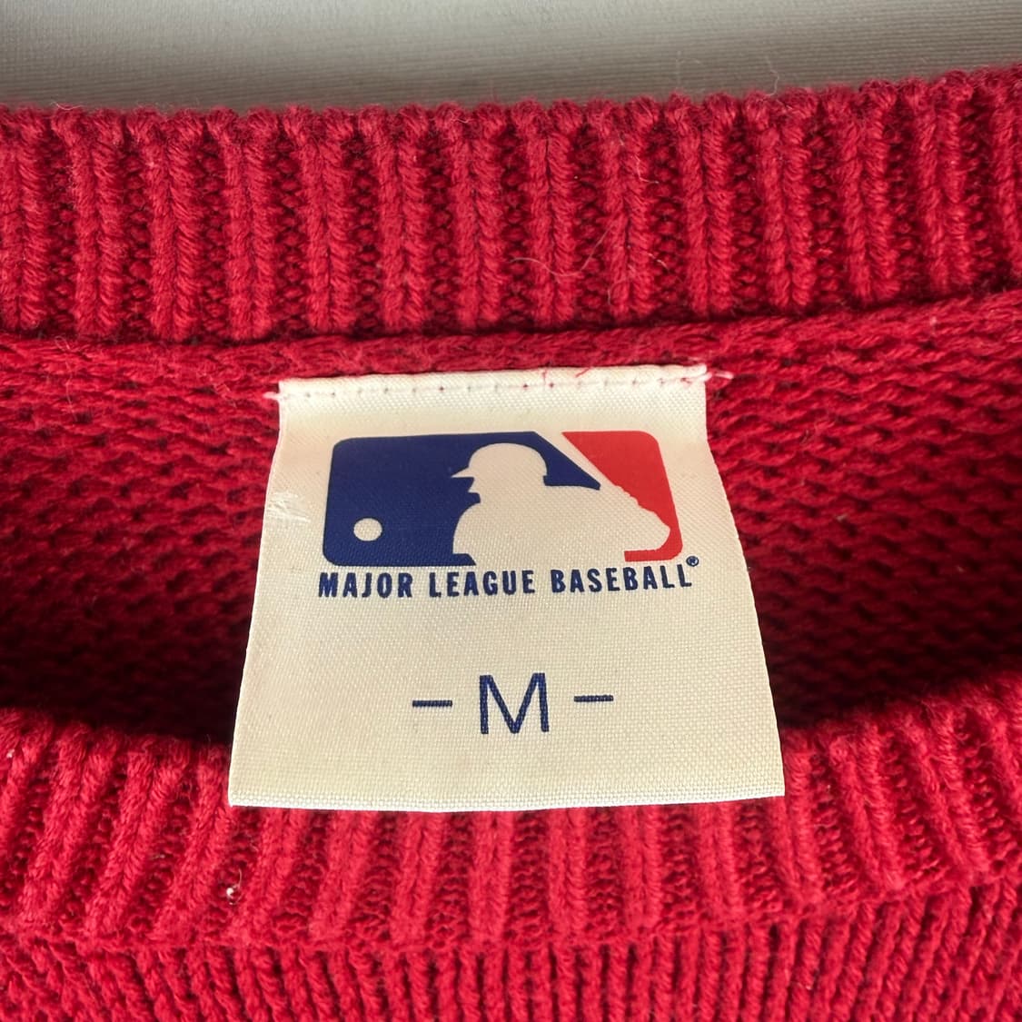 M) 유니클로 X MLB 보스턴레드삭스 라운드 니트 레드 상품이미지3