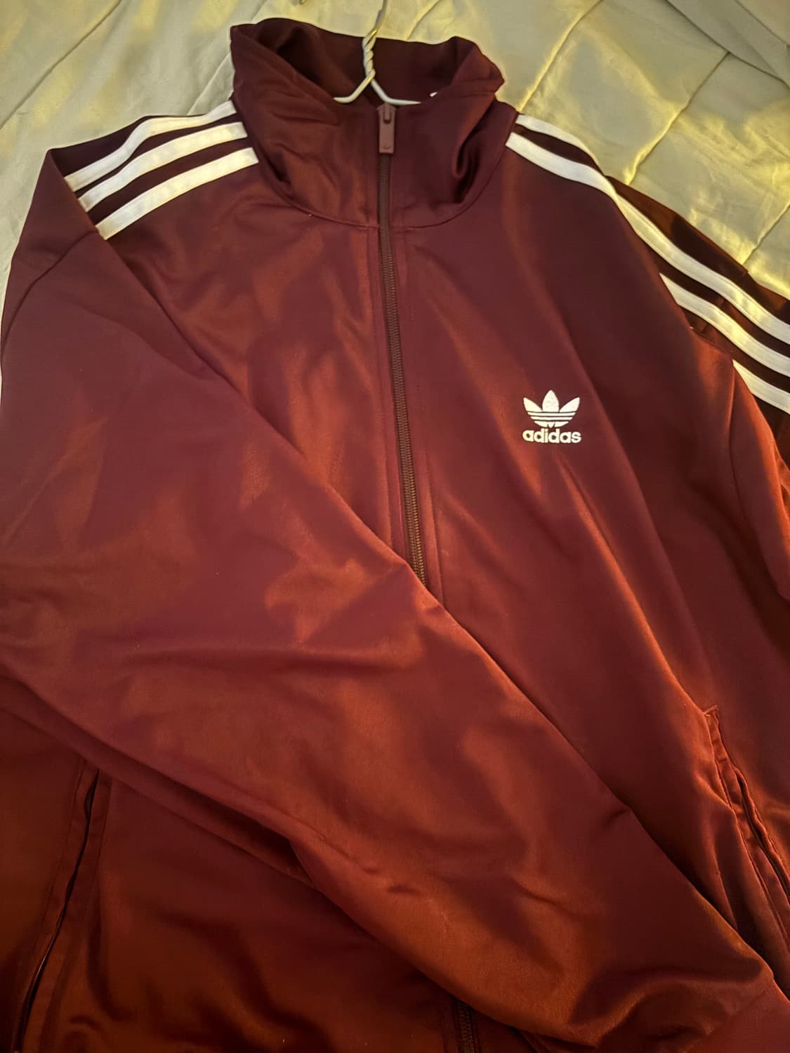 아디다스 버건디 져지 트랙탑 M 상품이미지1