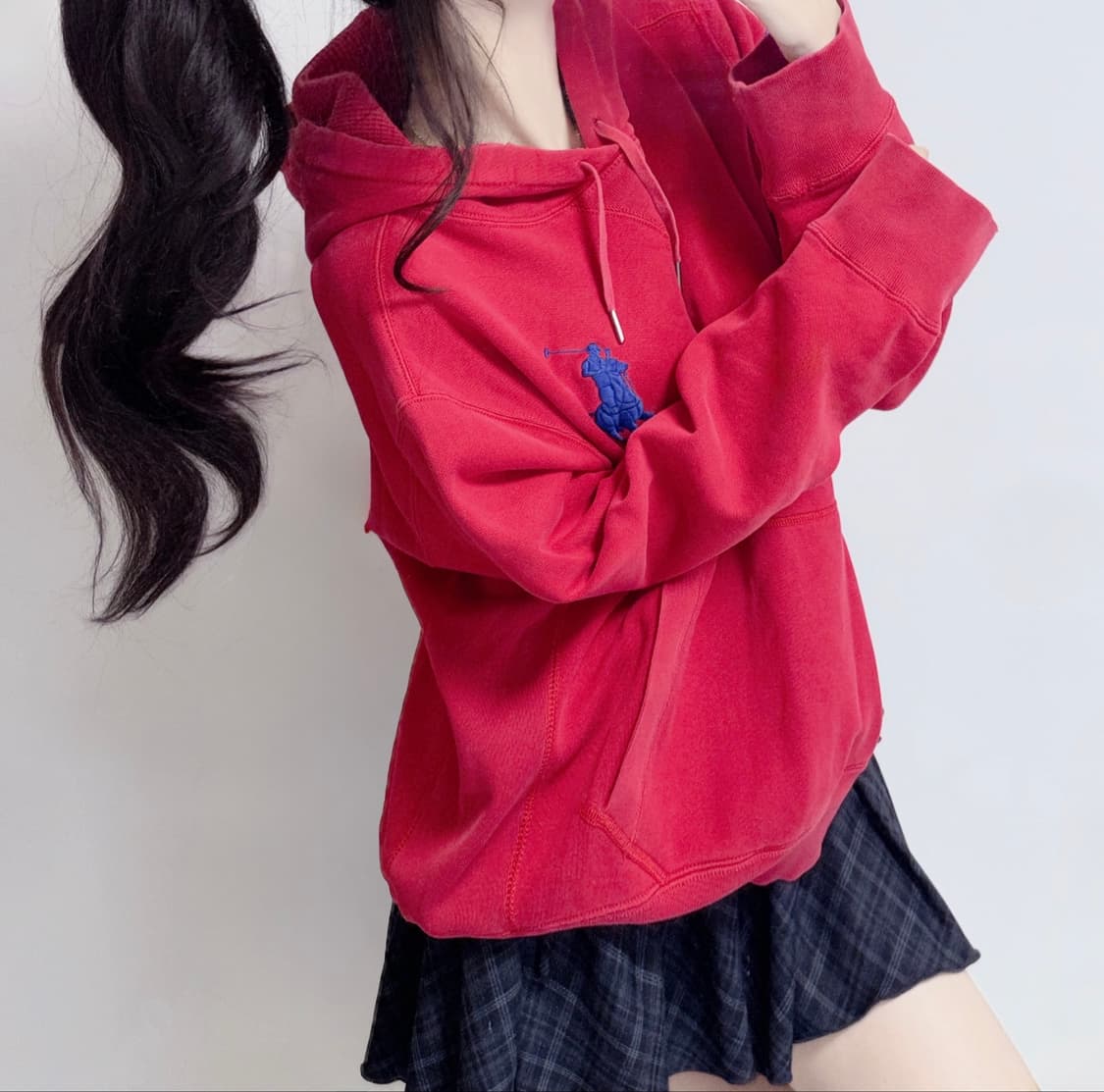 🐰[코르티스맛!]폴로 랄프로렌 레드&딥네이비 포니 후드티❤️ 상품이미지2
