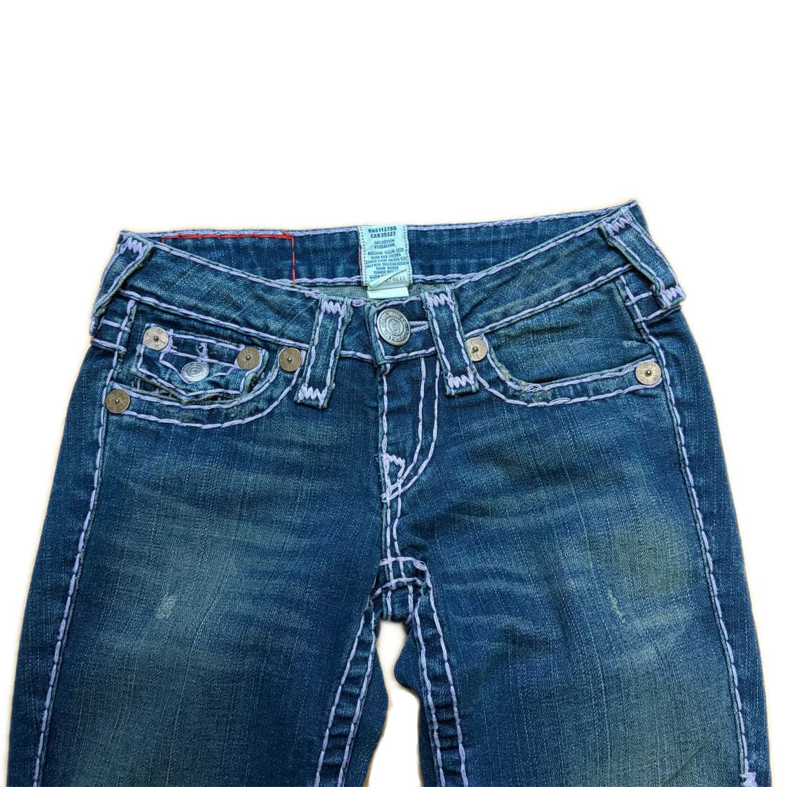 💜트루릴리전 로우라이즈 라벤더 스티치 데님 팬츠💜 상품이미지4