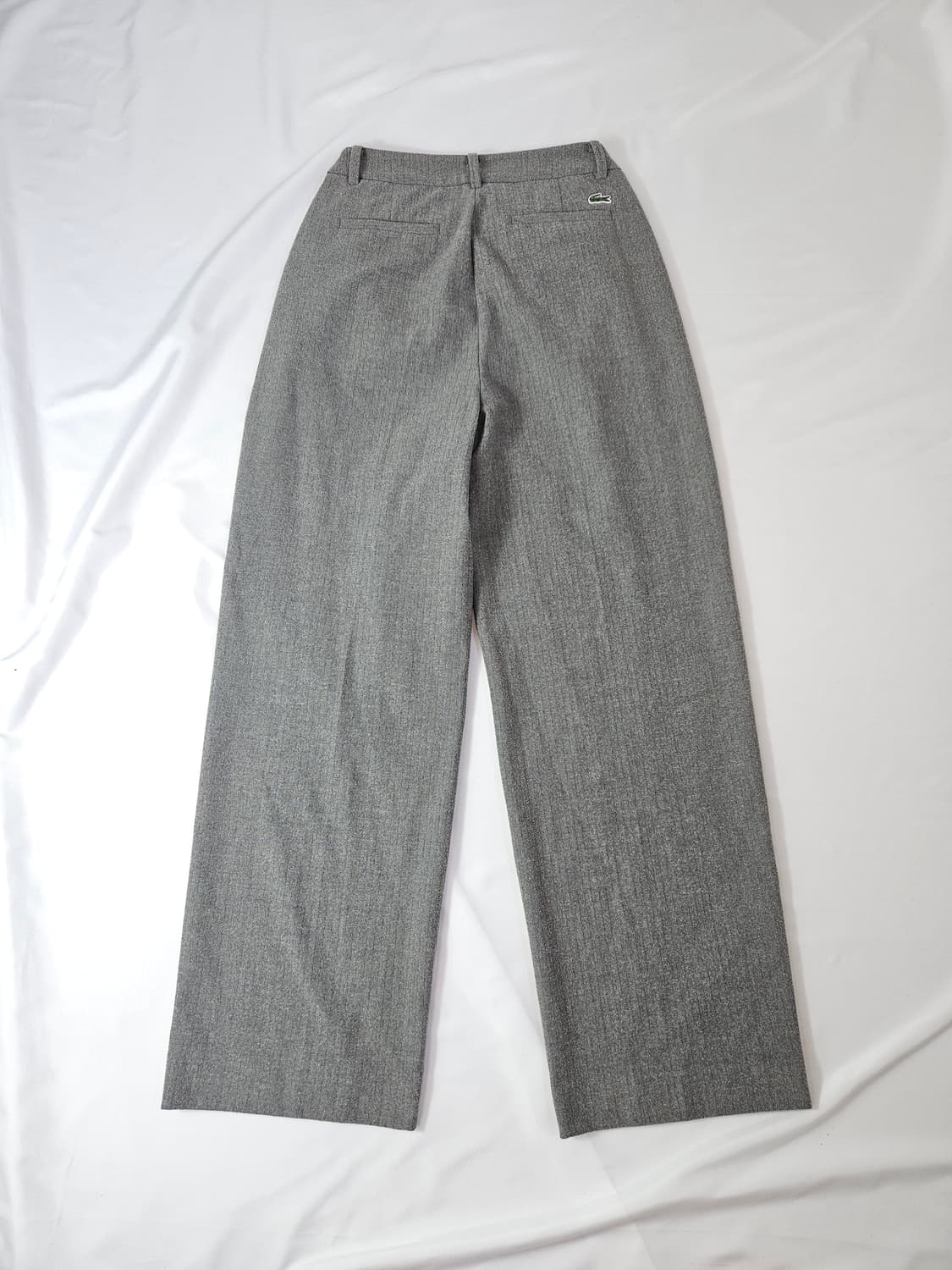 라코스테 헤링본 와이드 슬랙스 레이온 그레이 팬츠 34 (거의 새상품) 상품이미지1