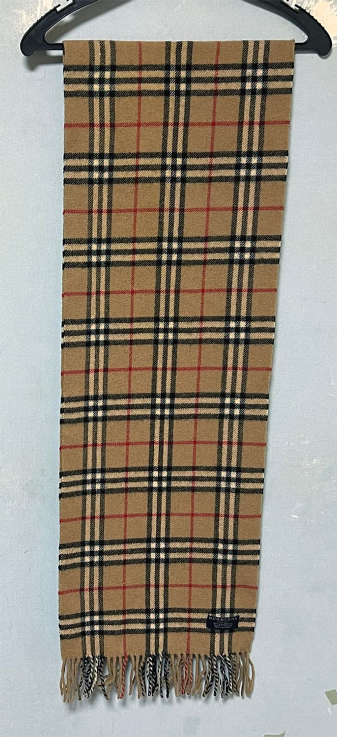 버버리 램스울 롱 목도리 머플러 체크 상태좋음 잉글랜드 시그니쳐  상품이미지1