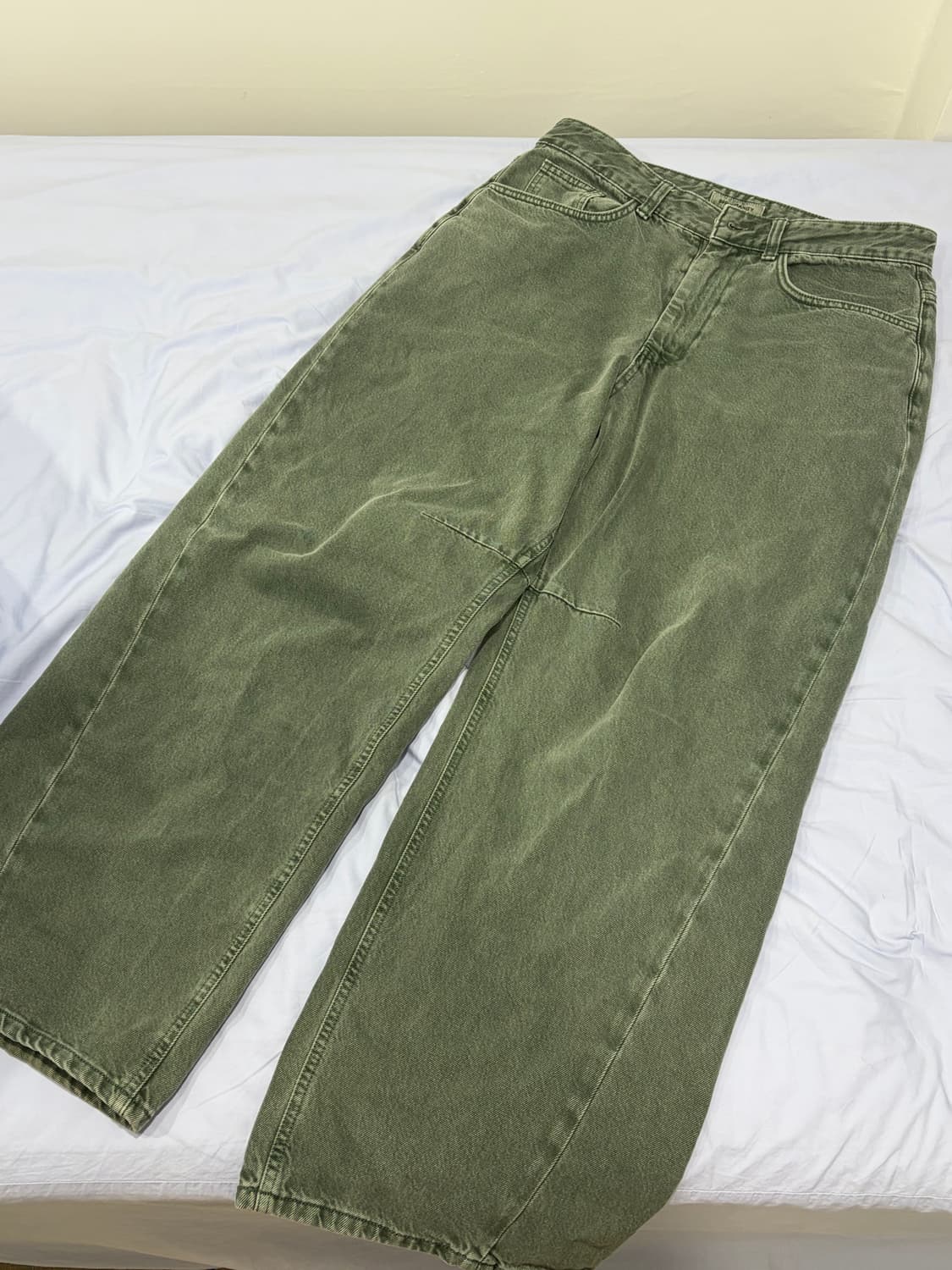 CURVED SULFUR DYED DENIM (DYED MOSSY) 상품이미지6