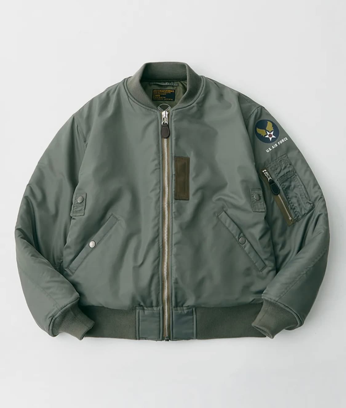 [새상품, M] 아웃스탠딩 10주년 울파일 MA-1 세이지그린 상품이미지1