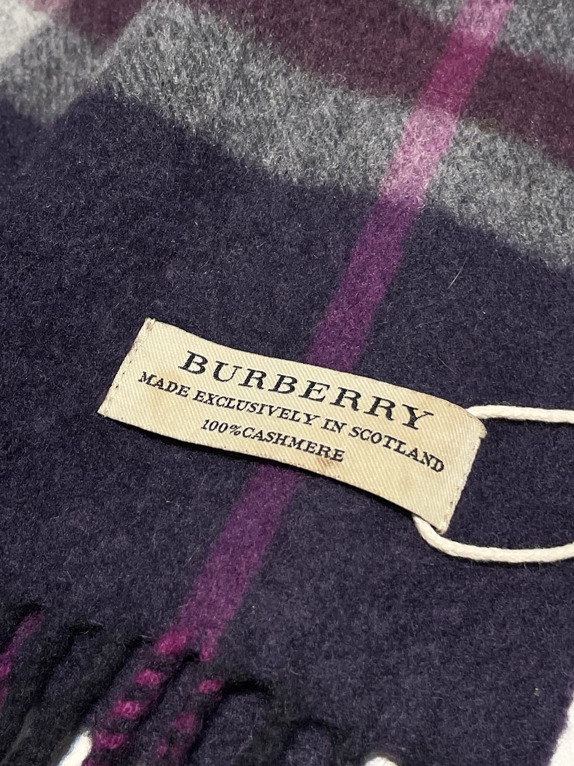 버버리 자이언트 체크 스코틀랜드 100% 캐시미어 목도리 A1532 상품이미지5